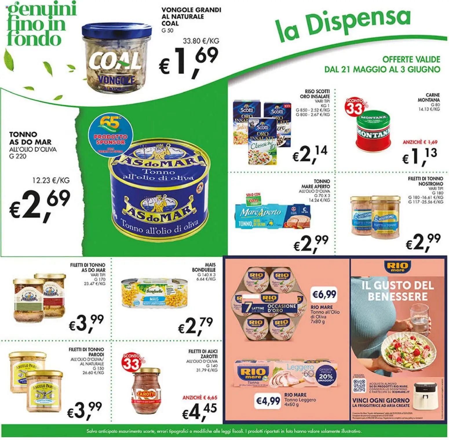 Volantino Coal del 21.05.2026 | Pagina: 21 | Prodotti: Friggitrice ad aria, Riso, Tonno, Alici