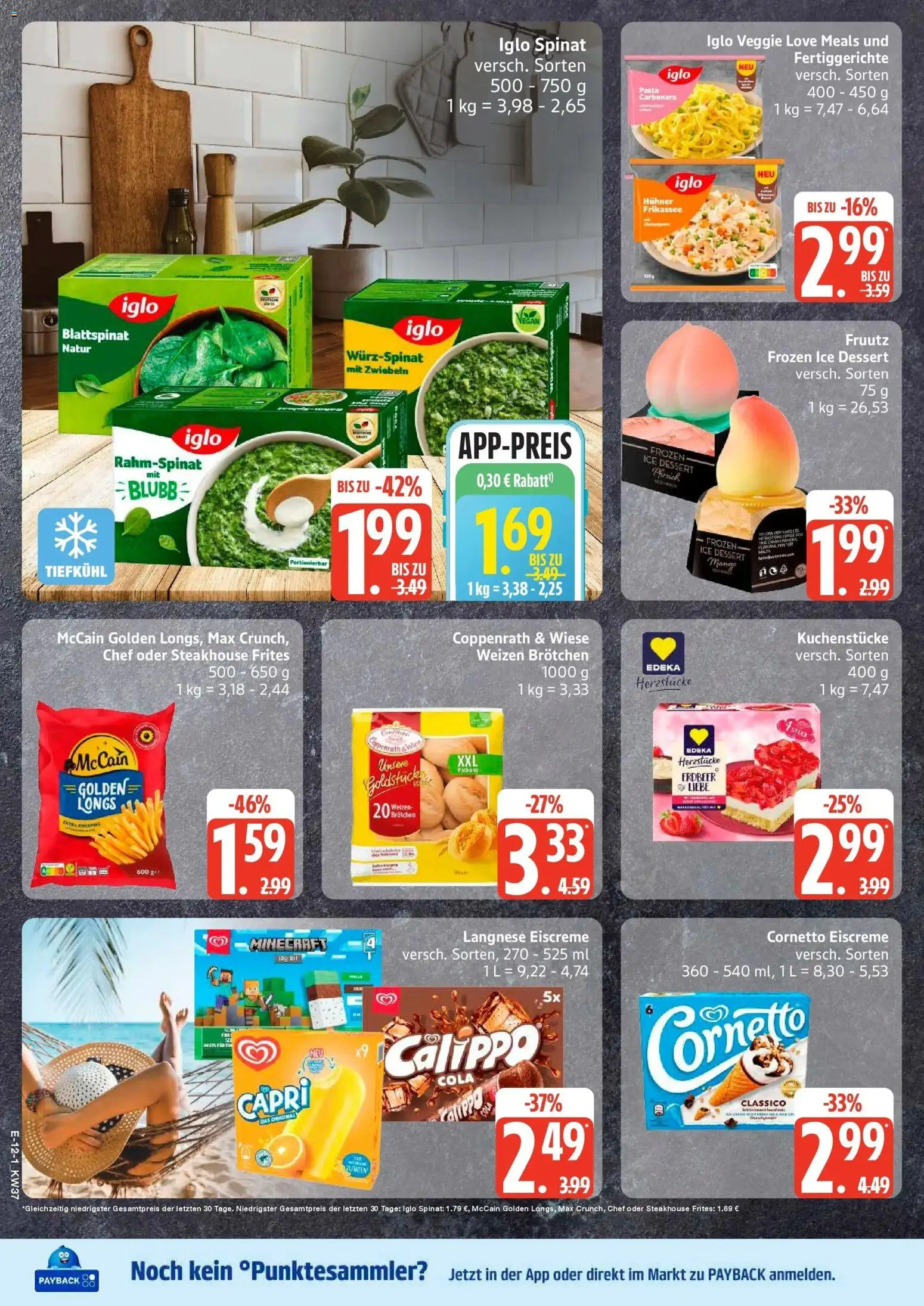 Edeka Prospekt Husum (ab 07.09.2026) » Angebote Online | Seite: 14 | Produkte: Langnese, Cola, Iglo, McCain