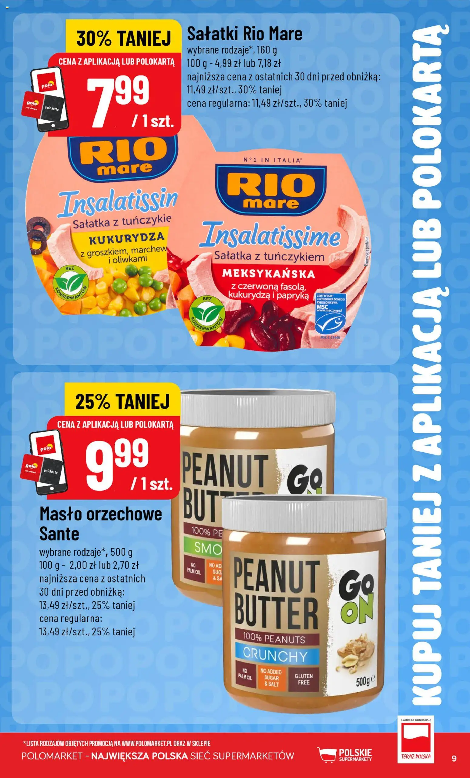 POLOmarket gazetka - Kupuj taniej od 26.08.2026 | Strona: 9 | Produkty: Karta, Kukurydza, Masło, Sałatka