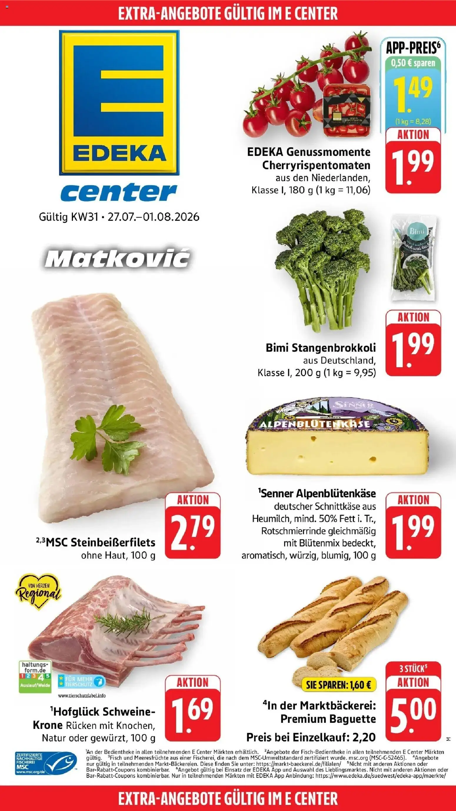 Edeka Prospekt Ditzingen – gültig ab 27.07.2026 | Seite: 44 | Produkte: Baguette, Meeresfrüchte