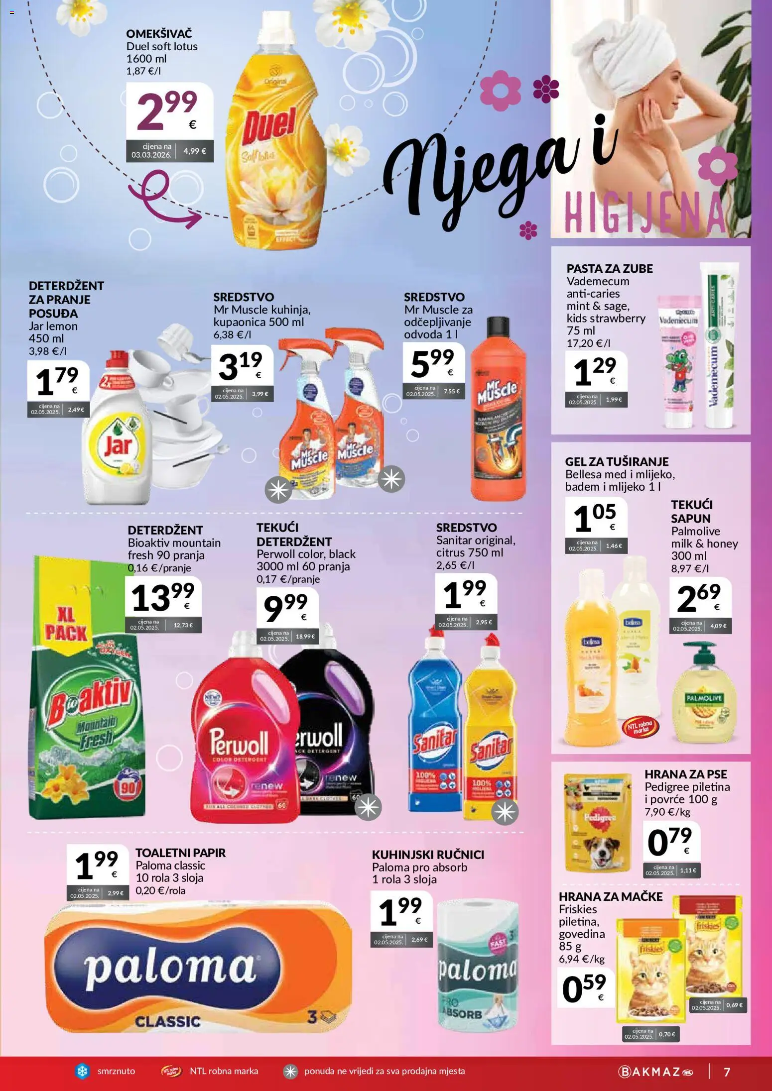 Bakmaz katalog | vrijedi od 06.05.2026 | Stranica: 7 | Proizvodi: Med, Piletina, Pasta za zube, Povrće