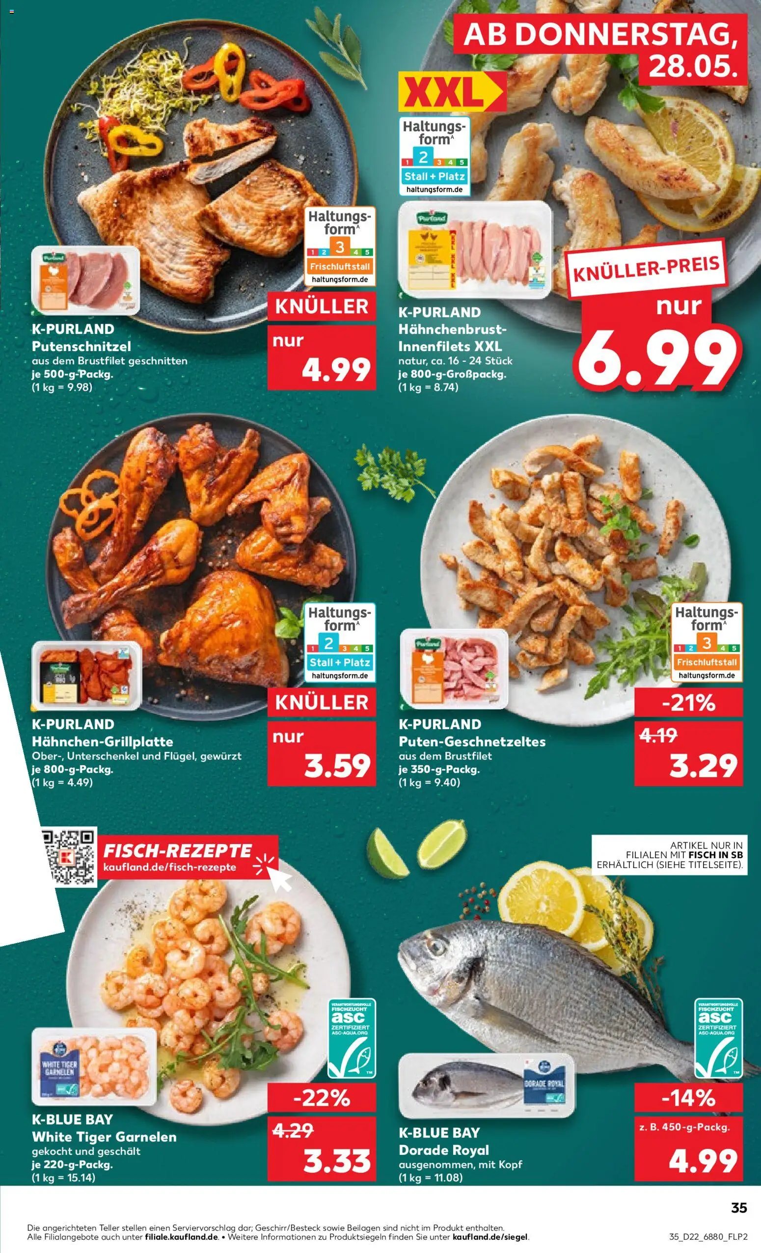 Kaufland Prospekt Völklingen – gültig ab 28.05.2026 | Seite: 35 | Produkte: Garnelen, Fisch, Tiger garnelen, Hahnchenbrust