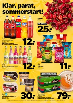KiMs chips, Bags of potato chips, 75-95 g. Flavors shown include Havsalt, Snack, Ostepops, Sour Cream & Onion, Jørgens Favorit Mix, and another variant. gyldig fra 05.06.2026 | Side: 19