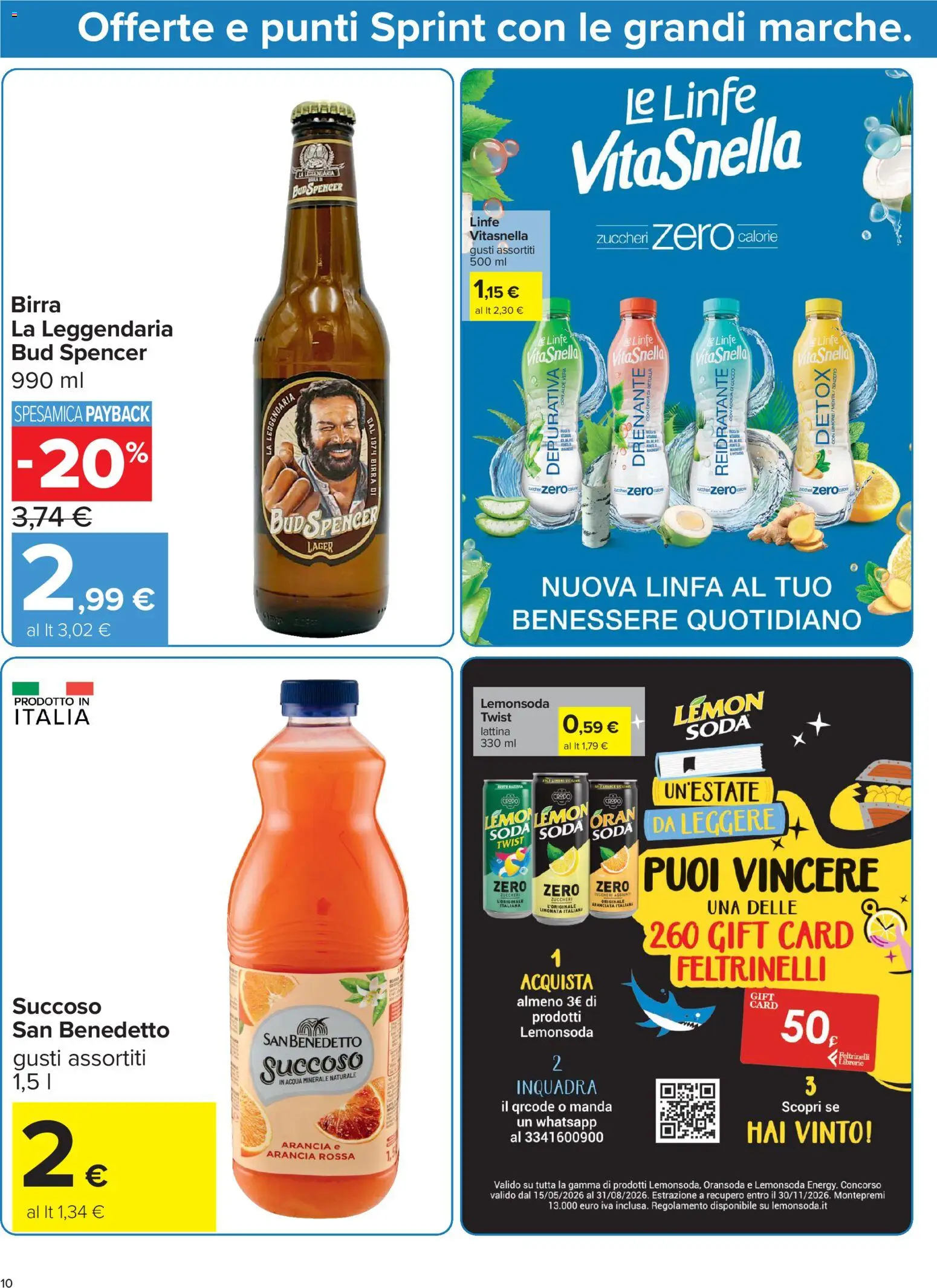 Volantino Carrefour del 05.06.2026 | Pagina: 10 | Prodotti: Birra, Arancia, Menta, Acqua minerale