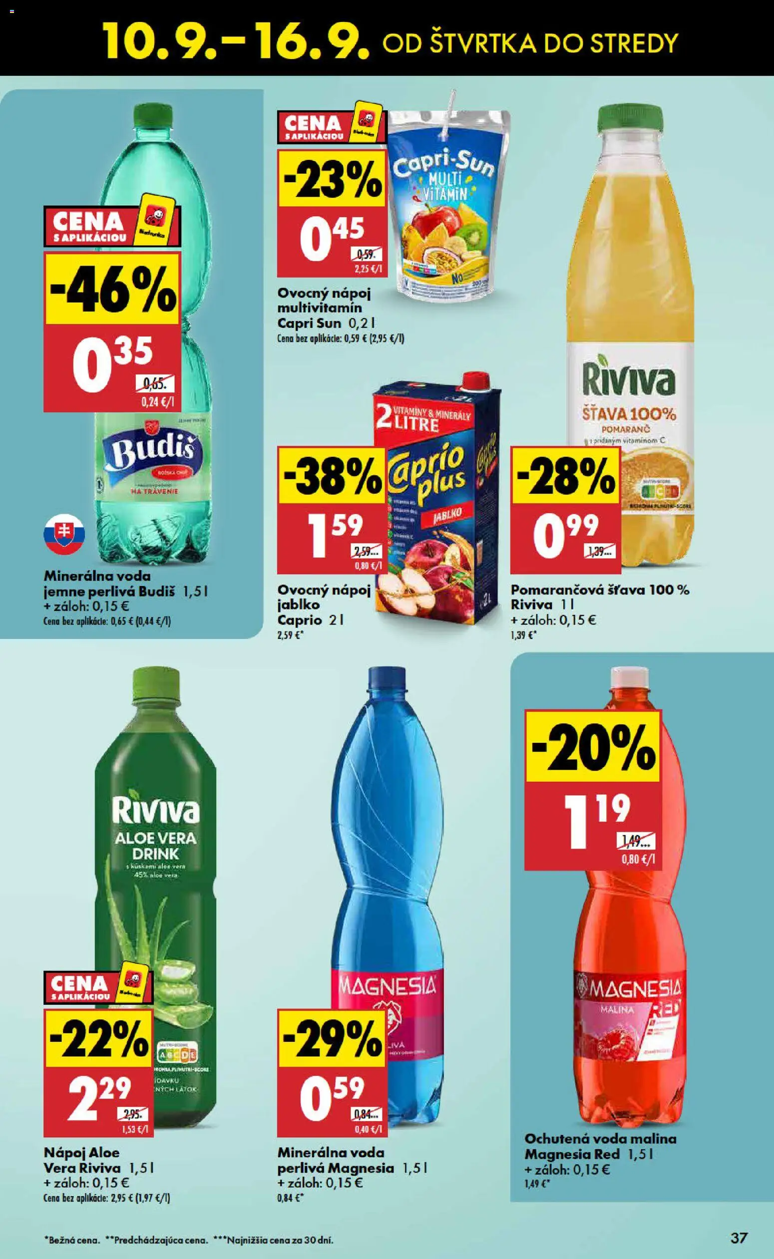 Nové Biedronka akcie – leták je platný od 10.09.2026 | Strana: 37 | Produkty: Aloe Vera, Ochutená voda, Magnesia, Voda