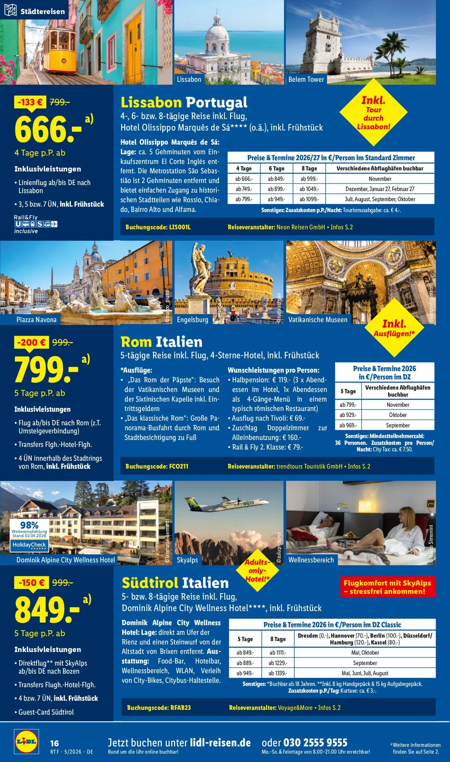 Lidl Reisen Reise-Highlights – gültig ab 12.05.2026 | Seite: 16