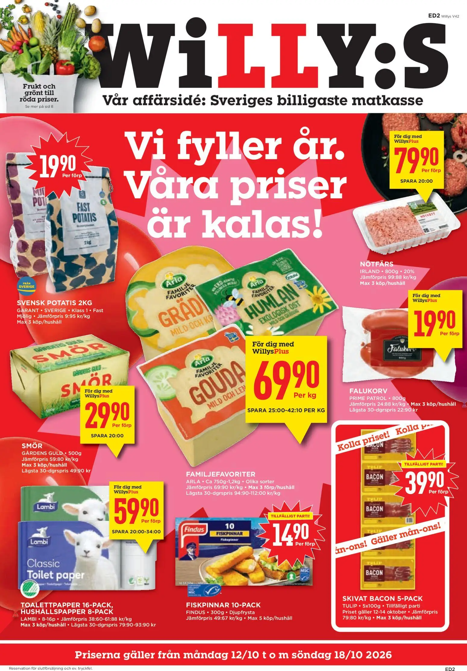Willys Måndag 12 Oktober Färska Varor