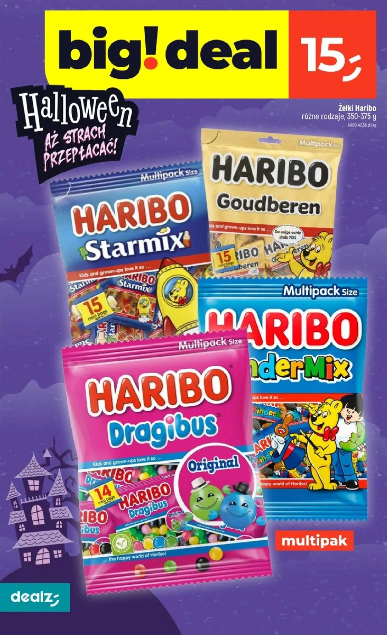 Dealz gazetka od 22.10.2026 | Strona: 12 | Produkty: Żelki haribo, Żelki