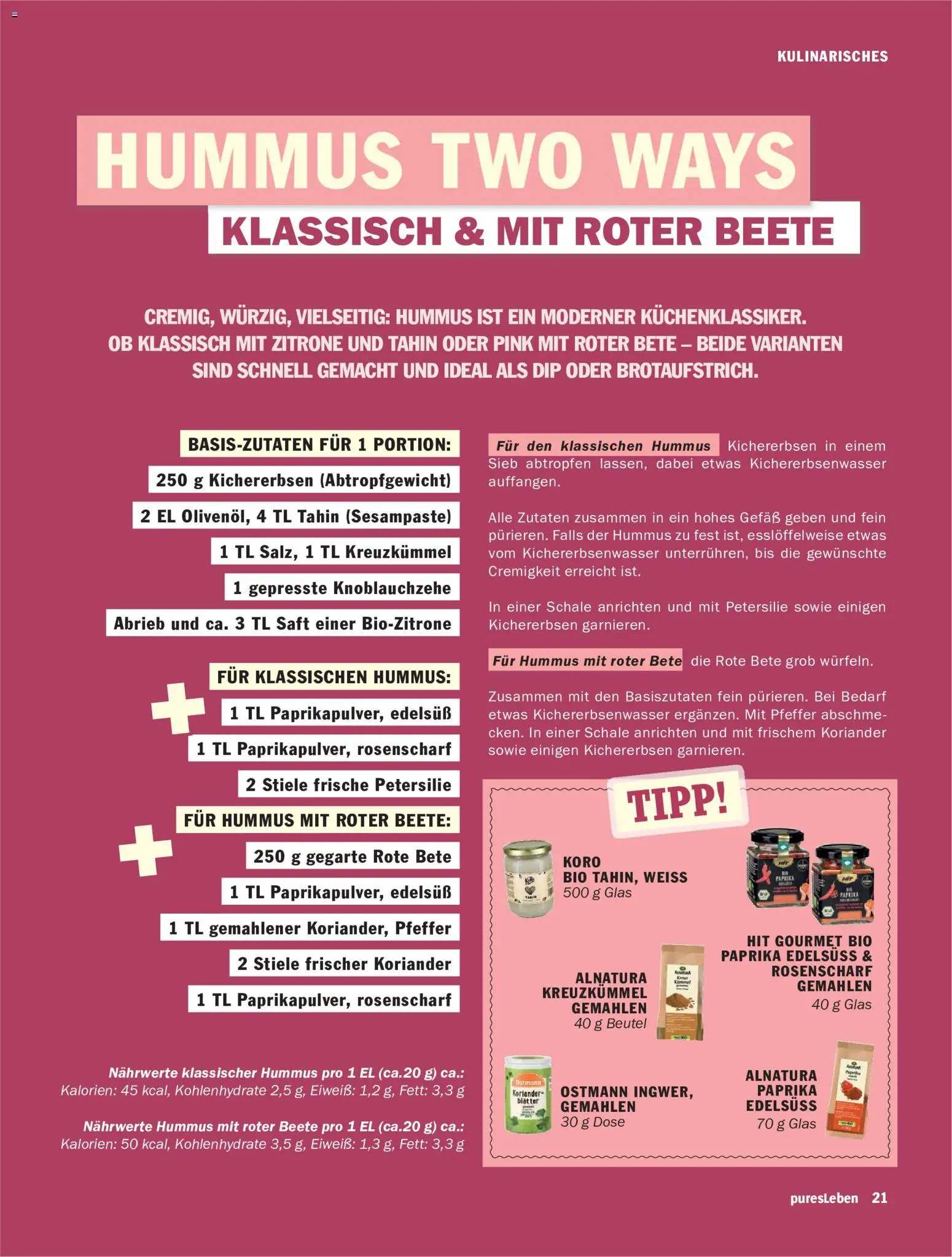 HIT pures Leben 03/2026 – gültig ab 01.07.2026 | Seite: 21 | Produkte: Paprika, Pfeffer, Zitrone, Saft