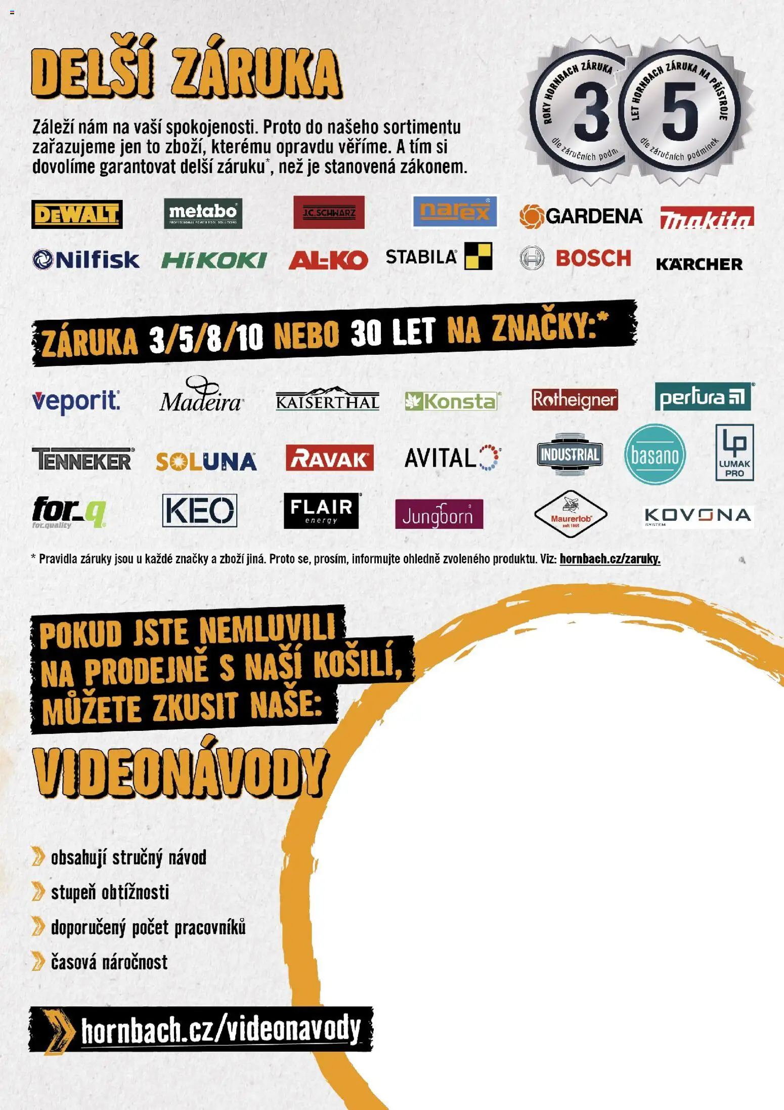 HORNBACH leták - Projektové výhody od 05.08.2026 | Strana: 13 | Produkty: Dewalt, Kärcher