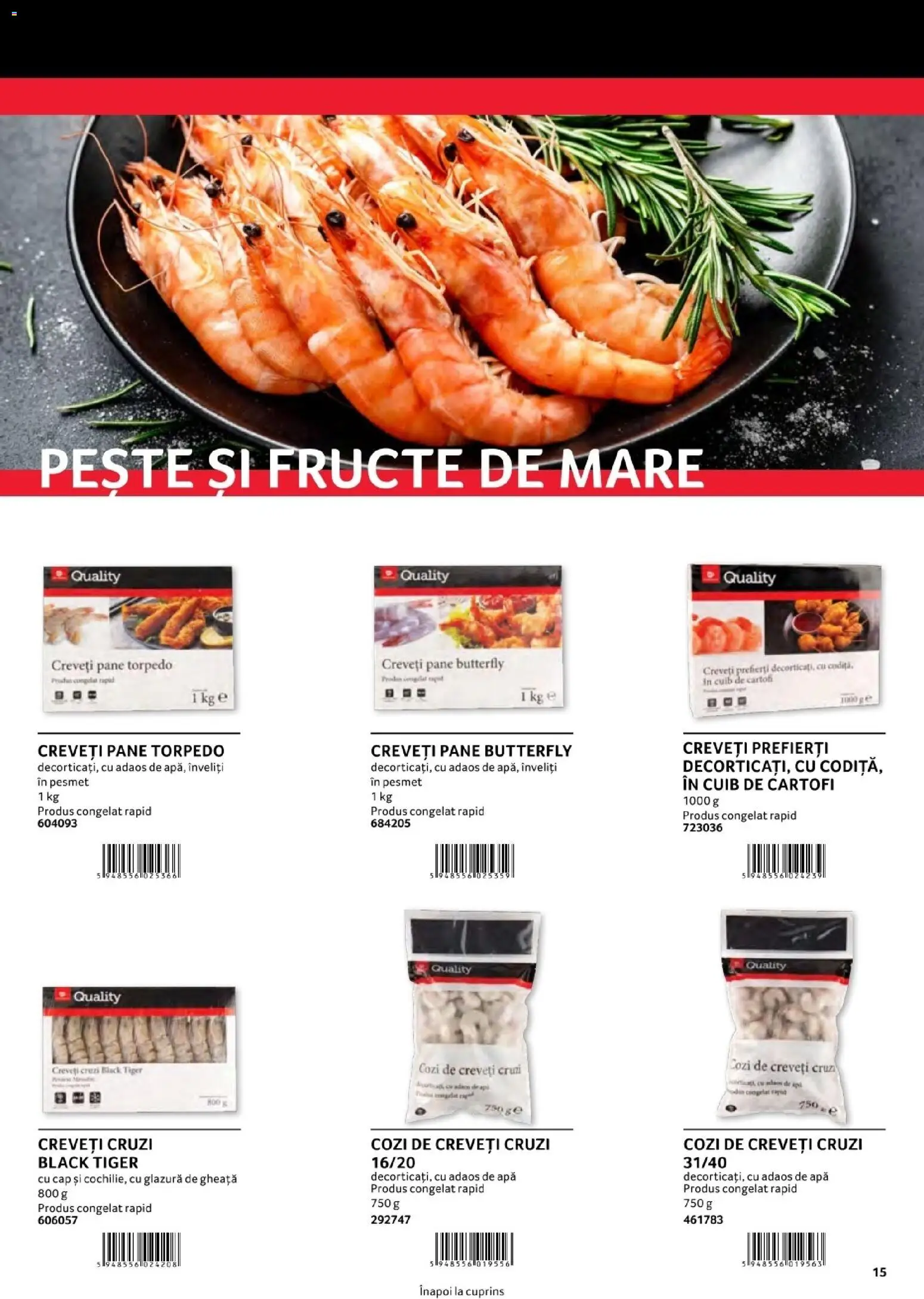 Noul catalog Selgros – valabil de la 01.08.2026 | Pagină: 15 | Produse: Pește, Cartofi, Fructe, Fructe De Mare