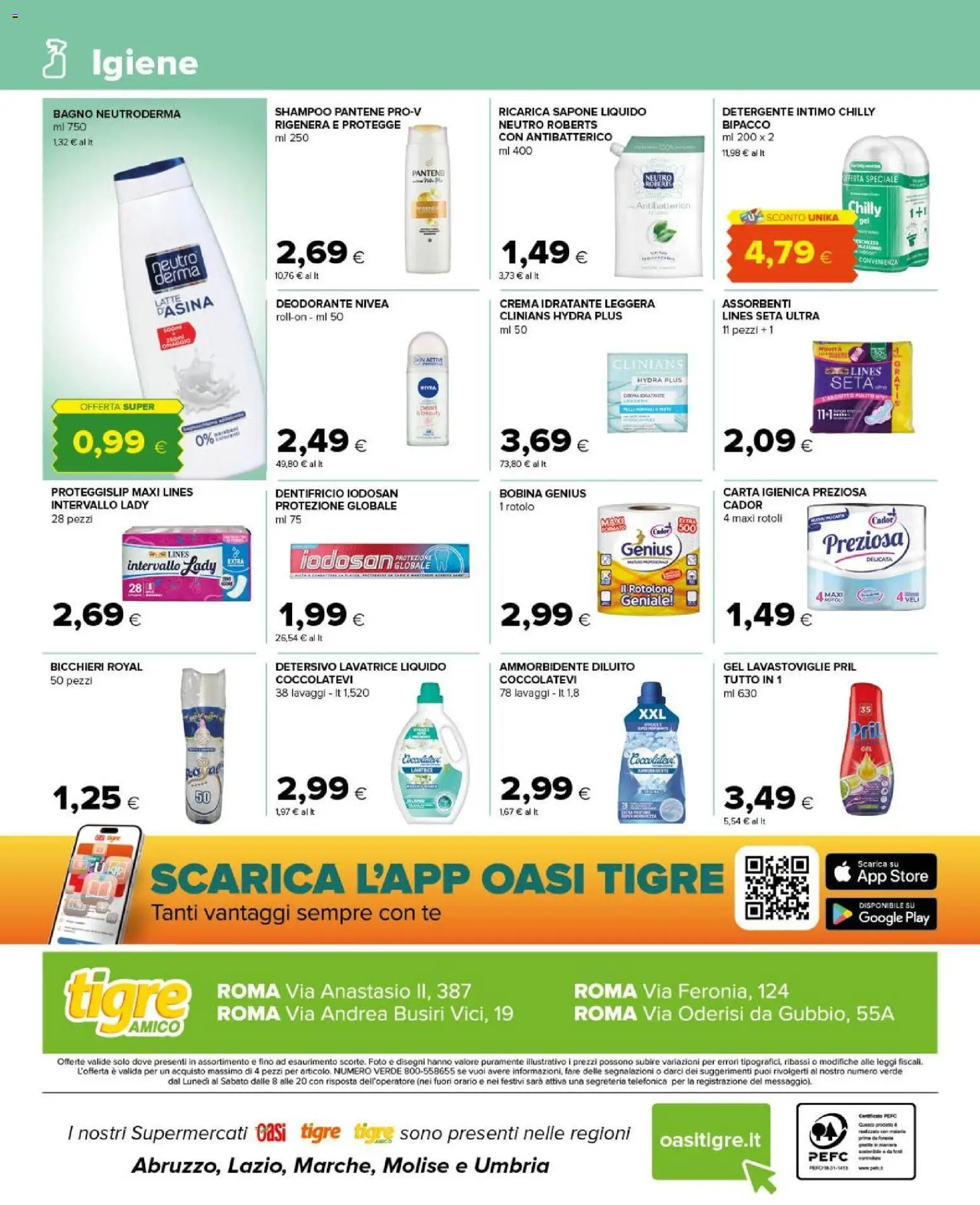 Volantino Tigre del 16/09/2026 | Pagina: 12 | Prodotti: Crema, Carta igienica, Sapone, Assorbenti