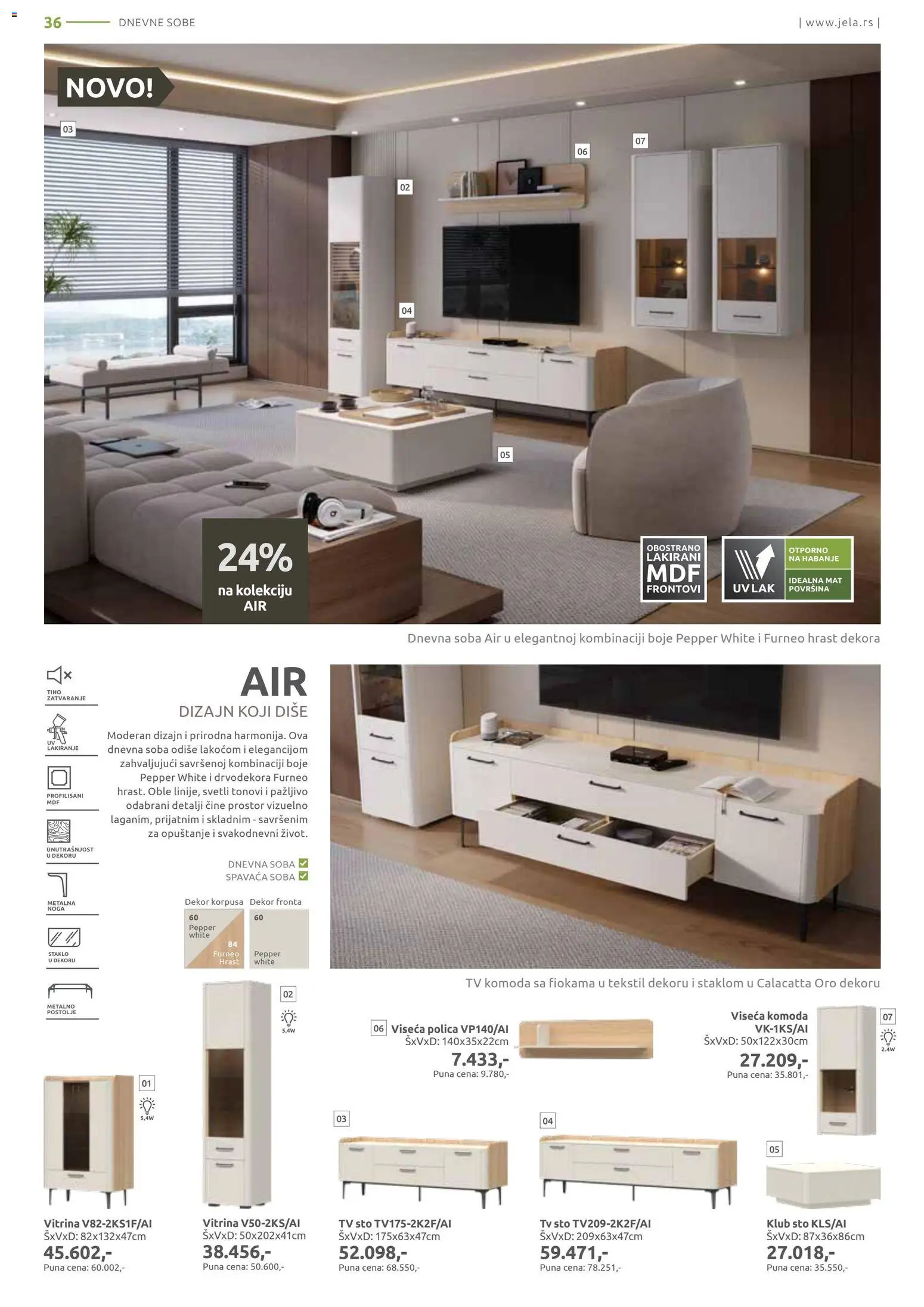 Jela katalog - važi od 06.04.2026 | Strana: 36 | Proizvode: Komoda, Tv komoda, Polica, Sto