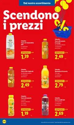 Anteprima del volantino Solevita Succo di arancia con polpa, con polpa 250 ml confezione 1 l = 4.76 € valido a partire dal 08/01/2026 | Pagina: 32 | Prodotti: Succo, Frutta, Mango, Arancia