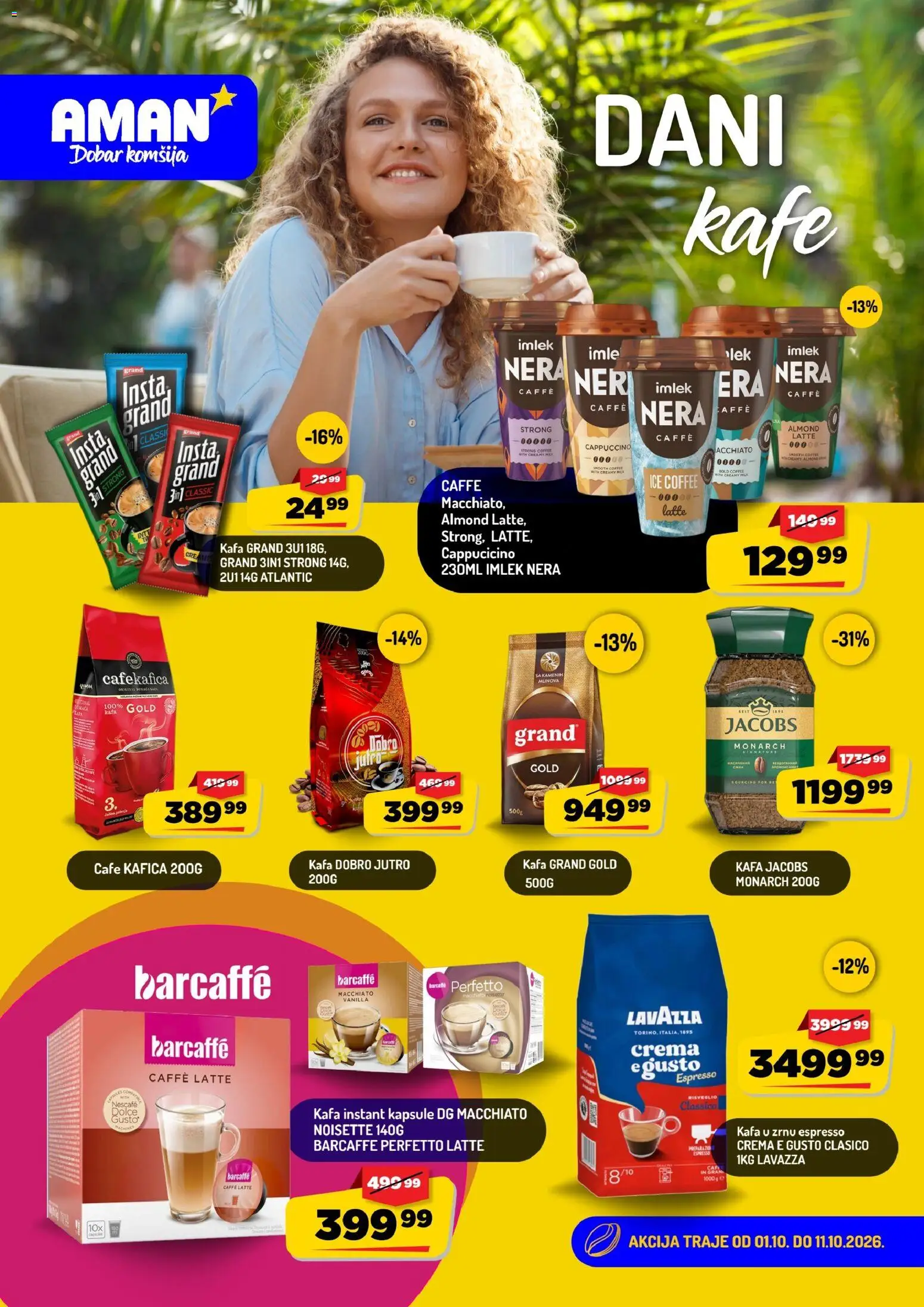 Aman katalog - važi od 01.10.2026 | Strana: 1 | Proizvode: Kapsule, Kafa, Nescafé, Lavazza