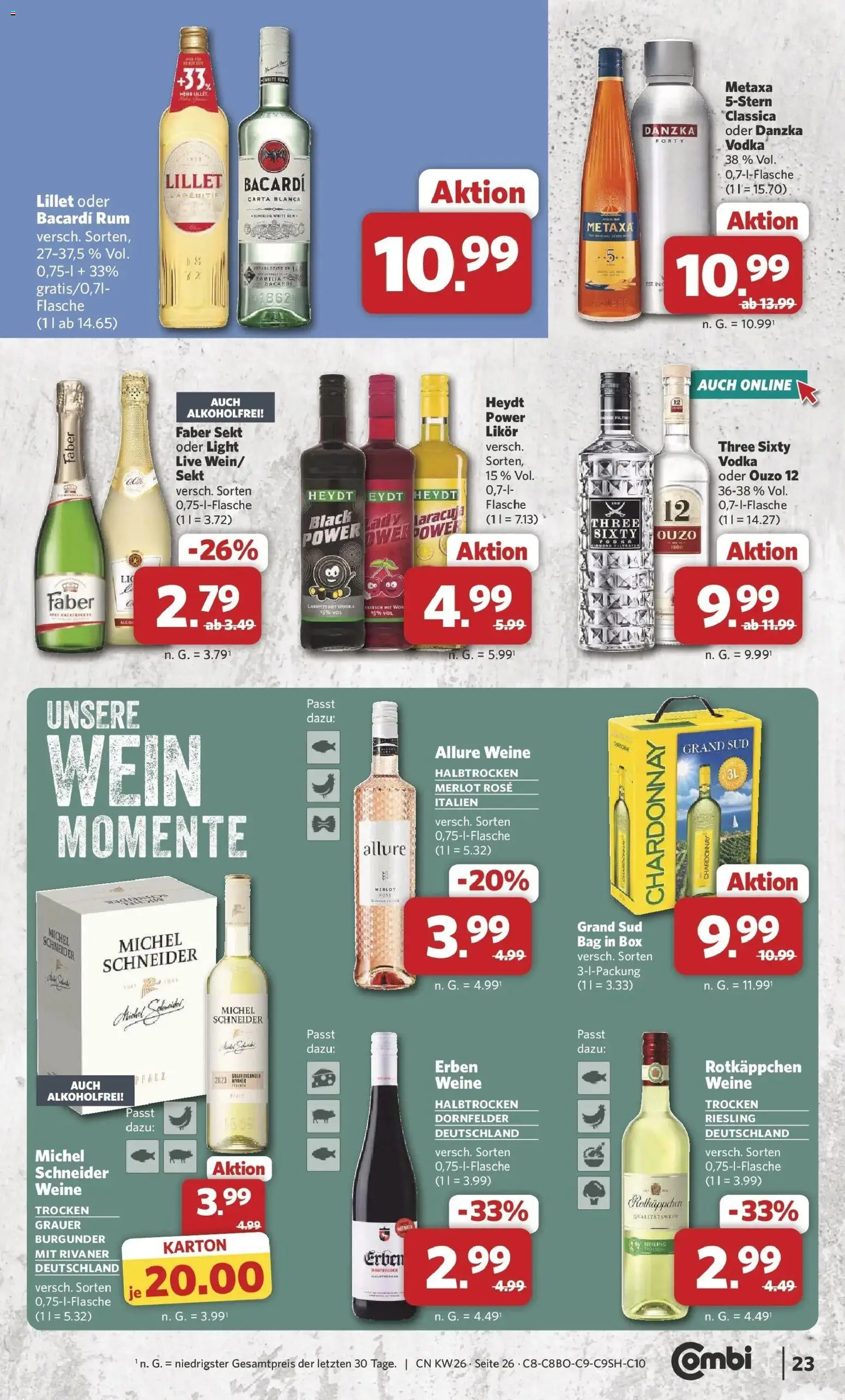 Combi Prospekt Celle – gültig ab 22.06.2026 | Seite: 28 | Produkte: Ouzo 12, Likör, Lillet, Grand sud