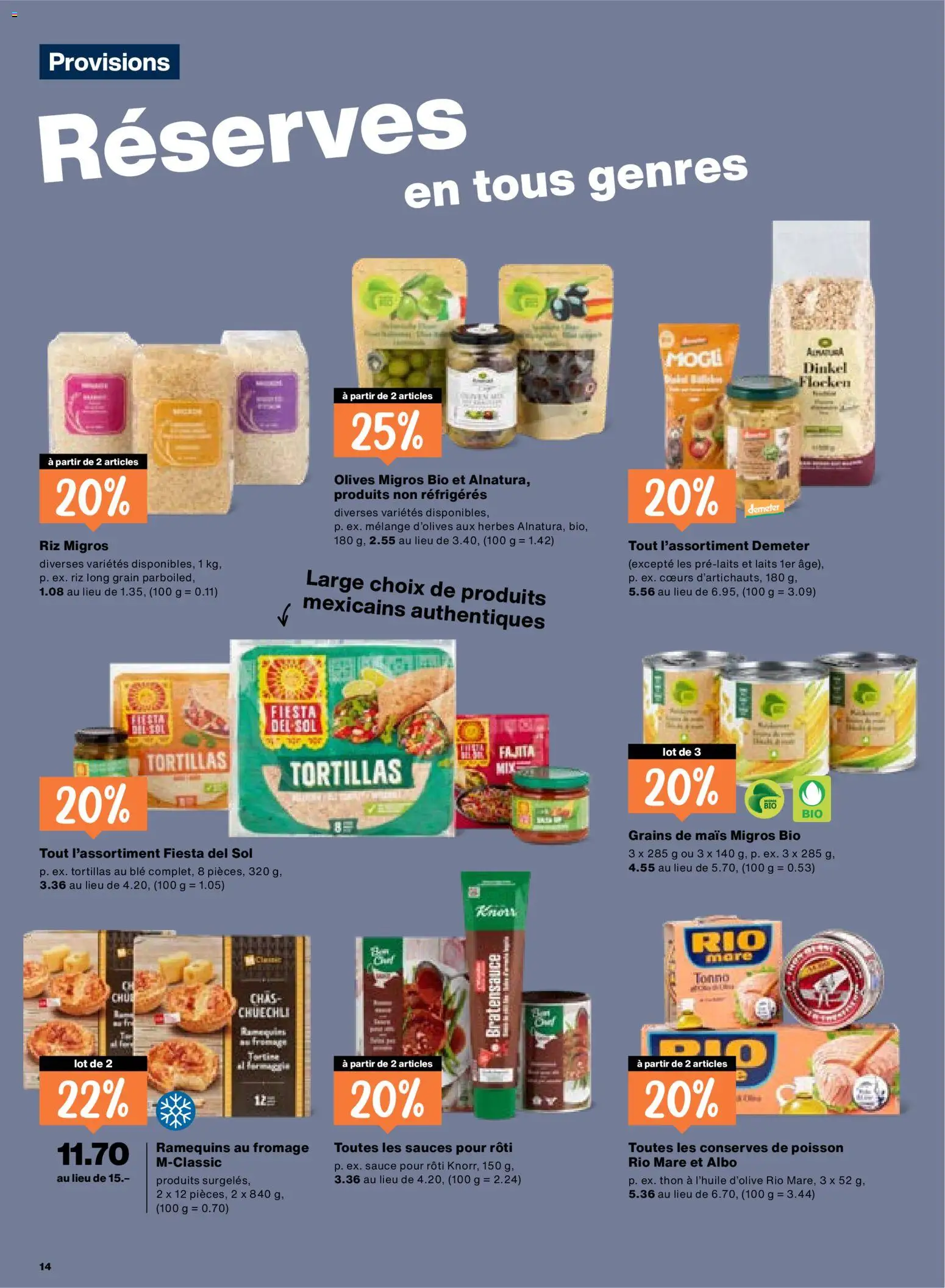 Migros aktionen FR – gültig ab 08.10.2026 | Seite: 14 | Produkte: Mais, Flocken