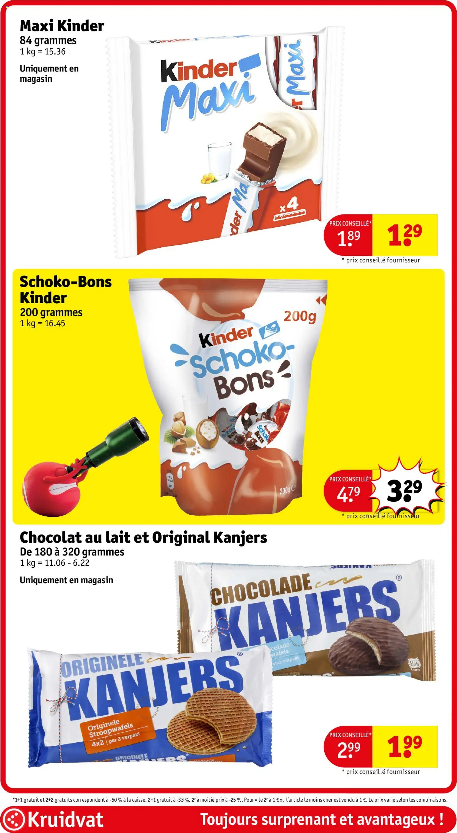 {H1} | Pagina: 56 | Producten: Wafels, Kinder, La, Chocolade