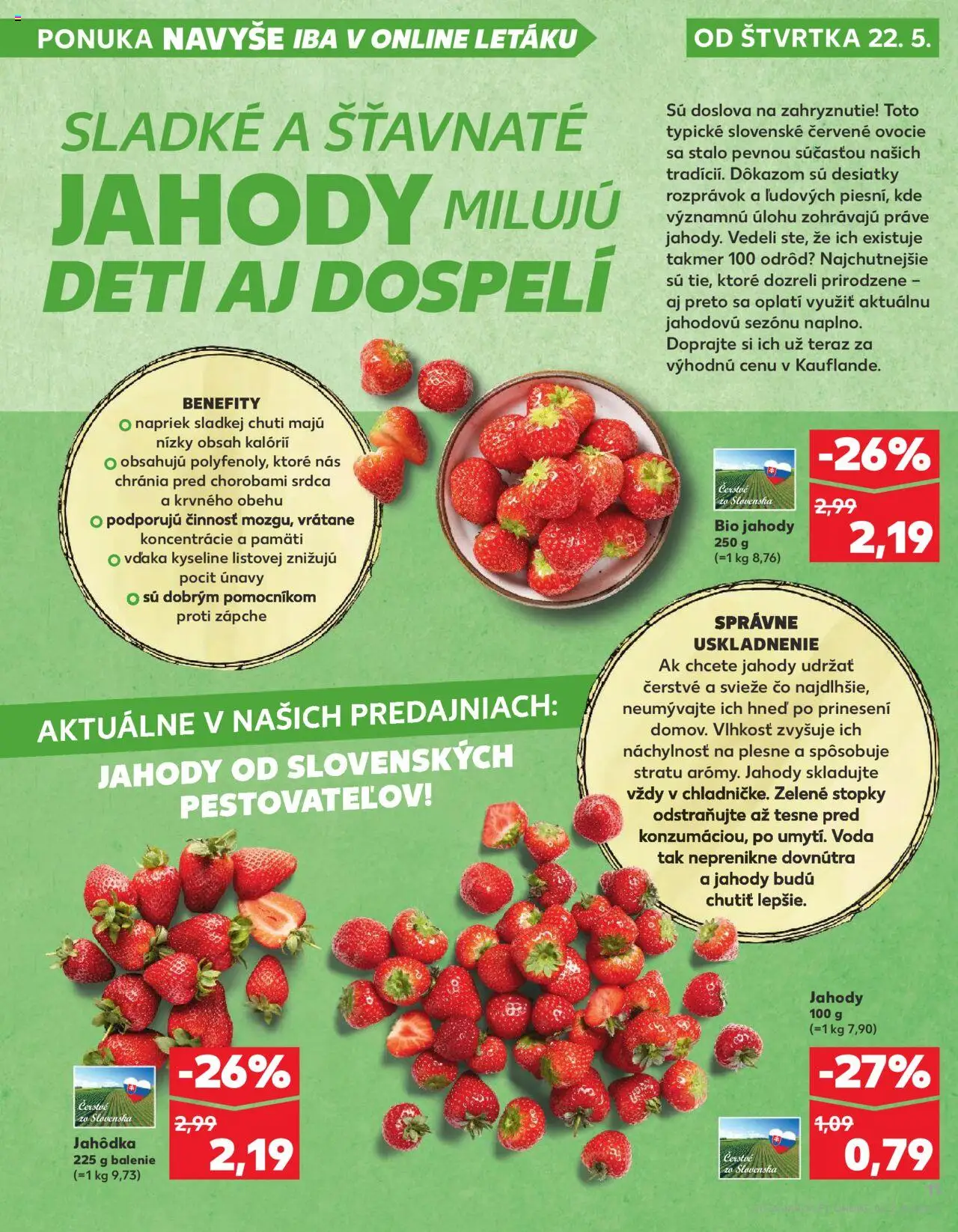 Nové Kaufland akcie – leták je platný od 22.05.2025 | Strana: 11 | Produkty: Jahody, Voda, Ovocie