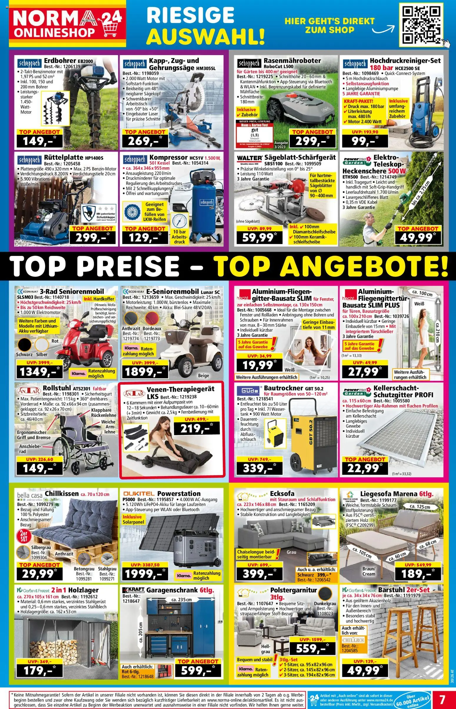 Norma Flugblatt gültig ab 20.07.2026 | Seite: 7 | Produkte: Wasser, Kabel, Gewicht, Arbeitstisch