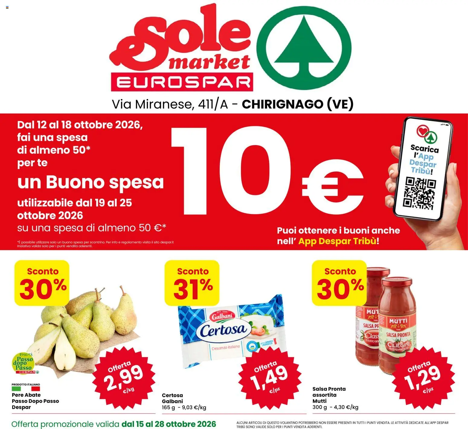 Volantino Eurospar del 15/10/2026 | Pagina: 1
