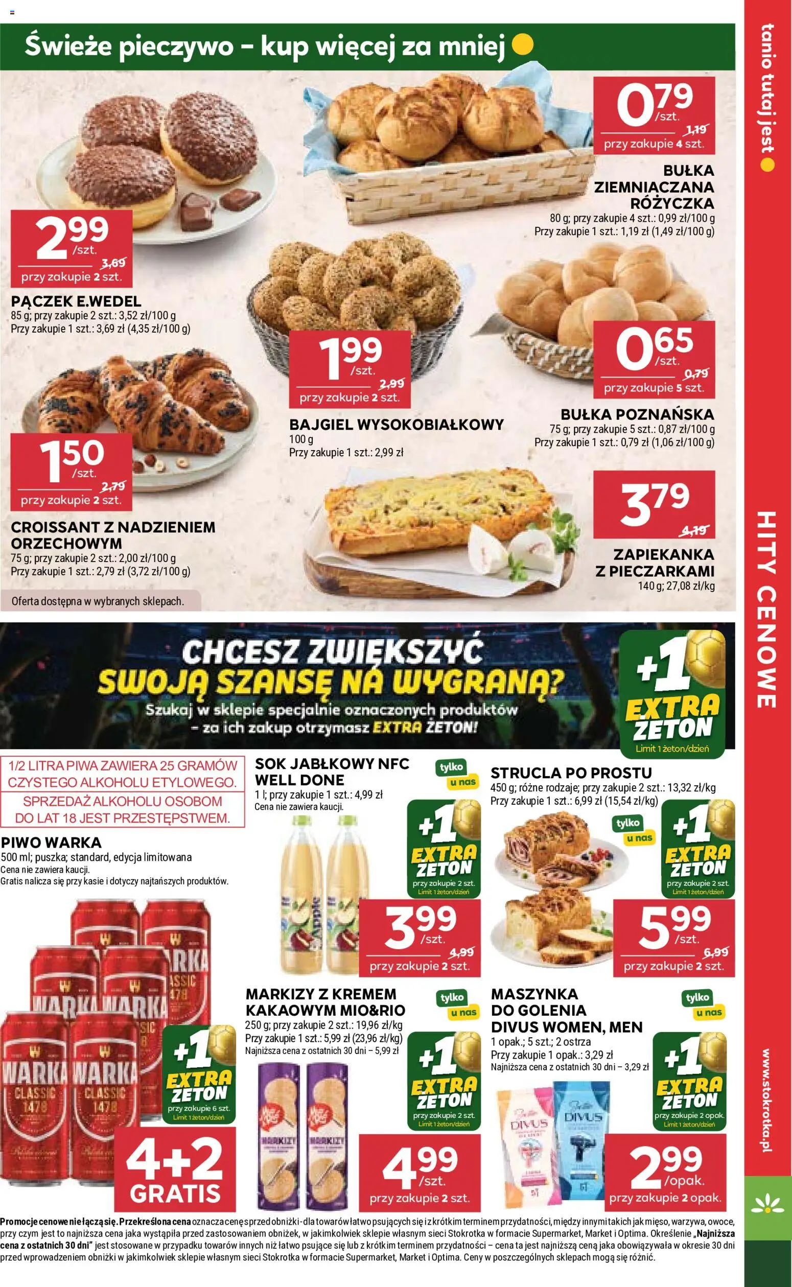 Stokrotka gazetka - Market od 09.07.2026 | Strona: 7 | Produkty: Pieczywo, Zapiekanka, Bułka, Piwo