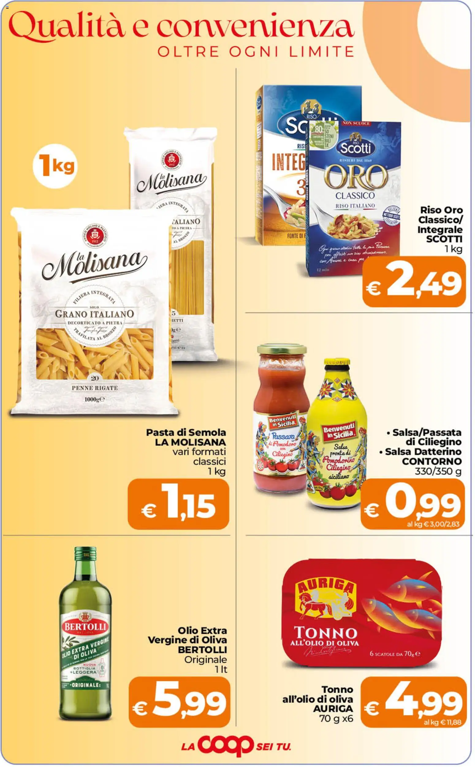 Volantino Ipercoop del 02/10/2026 | Pagina: 5 | Prodotti: Riso, Olio, Pasta, Semola