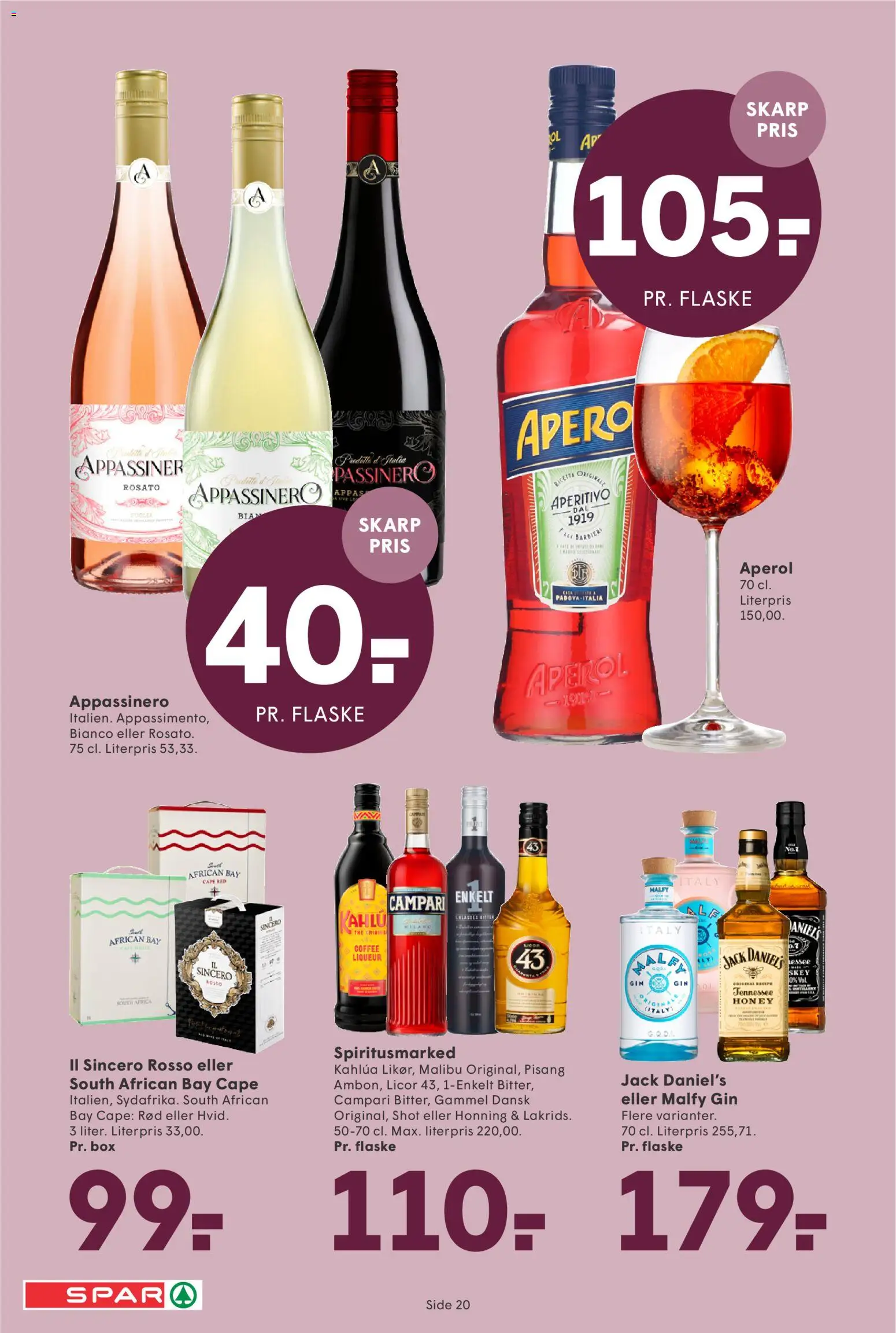 Spar tilbudsavis – gyldig fra 08.05.2026 | Side: 20 | Produkter: Gin, Honning