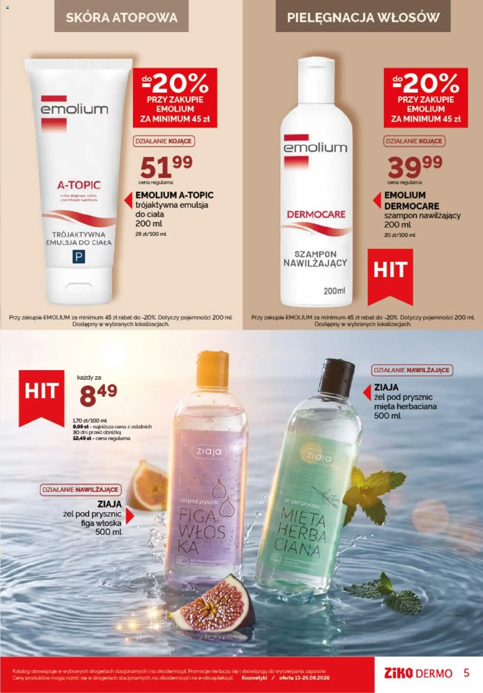 Ziko gazetka od 13.08.2026 | Strona: 5 | Produkty: Kosmetyki, Mięta, Szampon, Żel pod prysznic