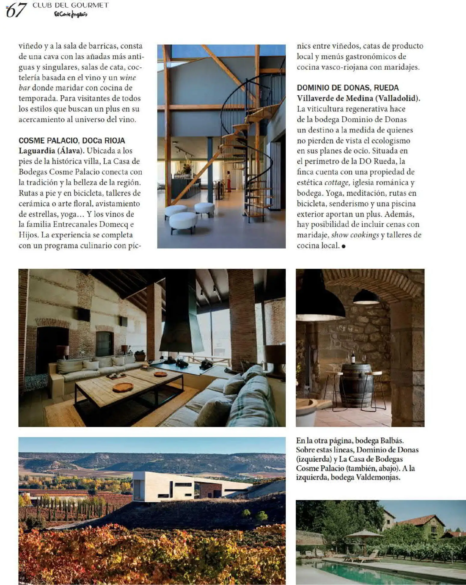El Corte Inglés Gourmet Magazine │ válido desde el 01/10/2026 | Página: 67 | Productos: Vino, Cocina, Piscina