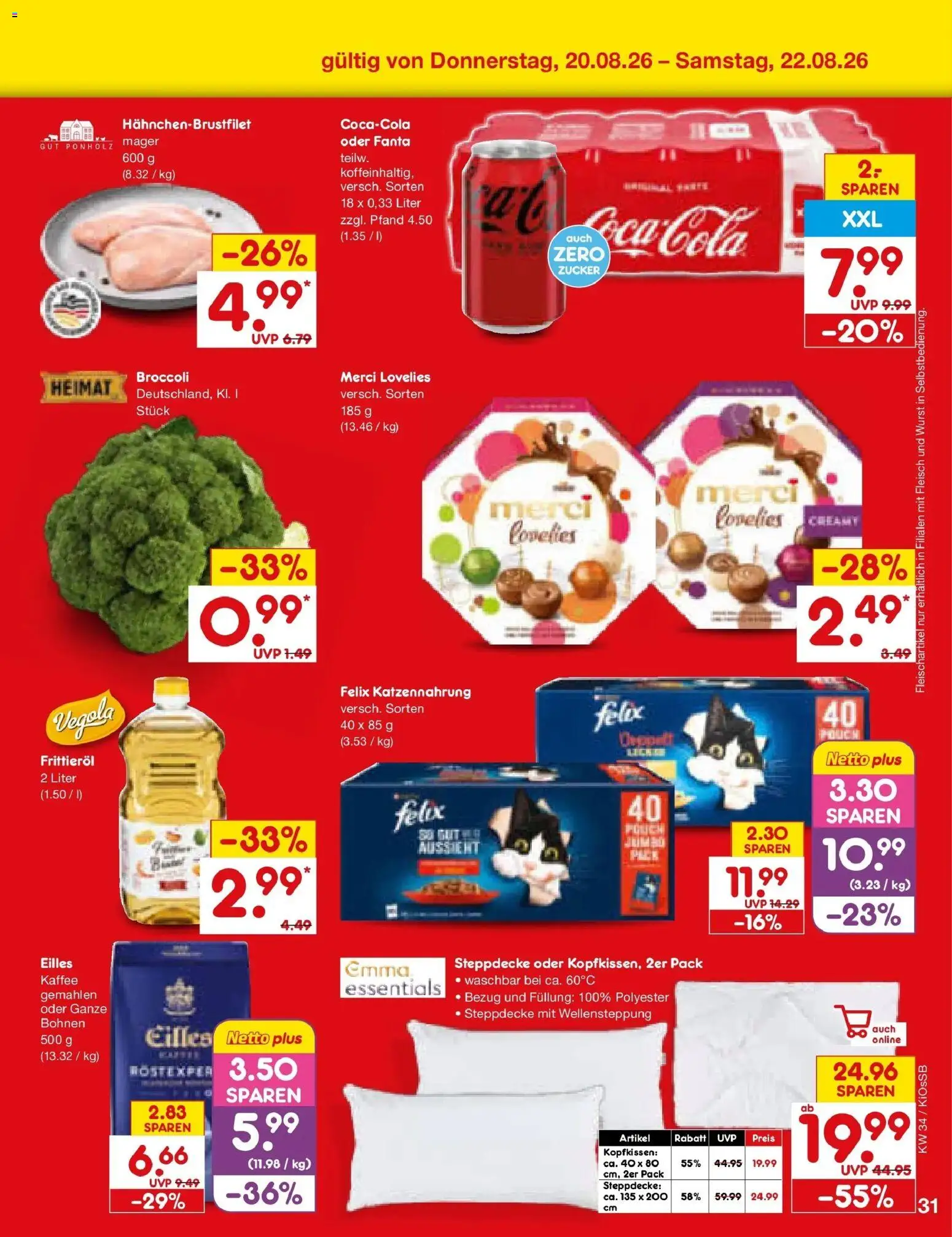 Netto Marken-Discount Prospekt Oberhaid – gültig ab 17.08.2026 | Seite: 49 | Produkte: Merci, Fanta, Wurst, Fleisch