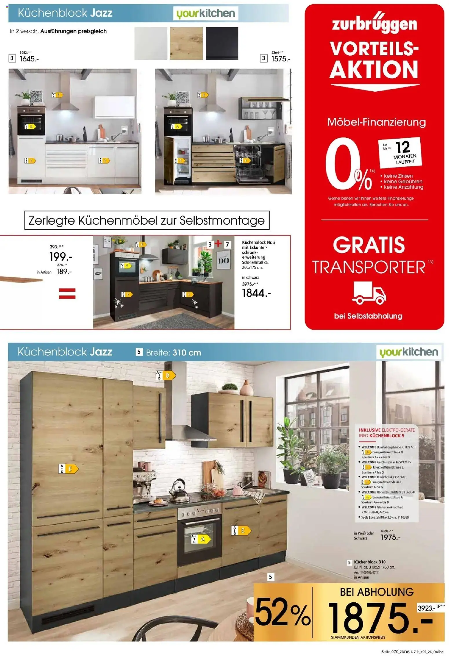 Zurbrüggen Küchen für ihr Zuhause – gültig ab 23.05.2026 | Seite: 13 | Produkte: Küchenblock, Schrank, Kühlschrank, Backofen