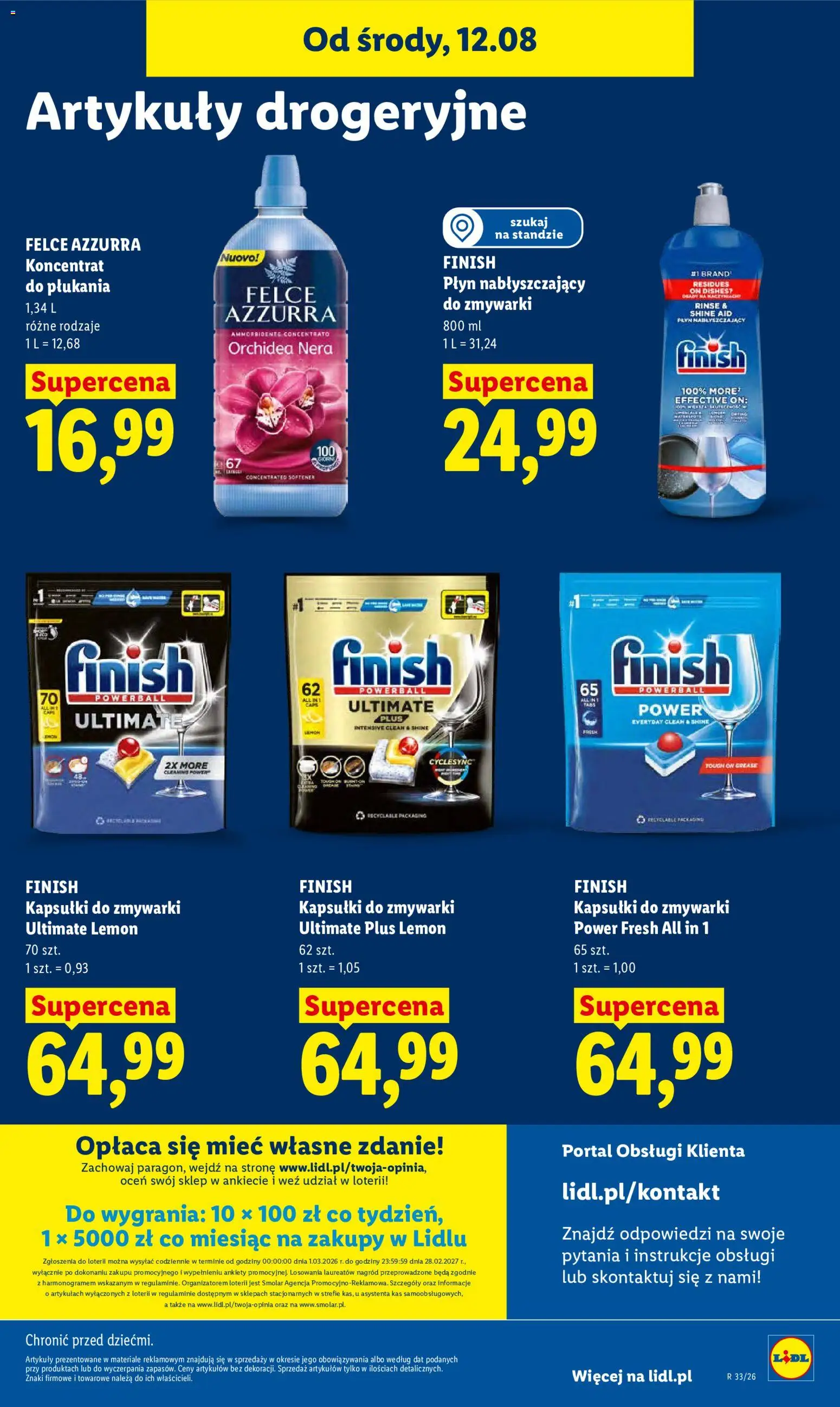 Lidl Polsko leták od 12.08.2026 | Strana: 91 | Produkty: Finish, Felce Azzurra