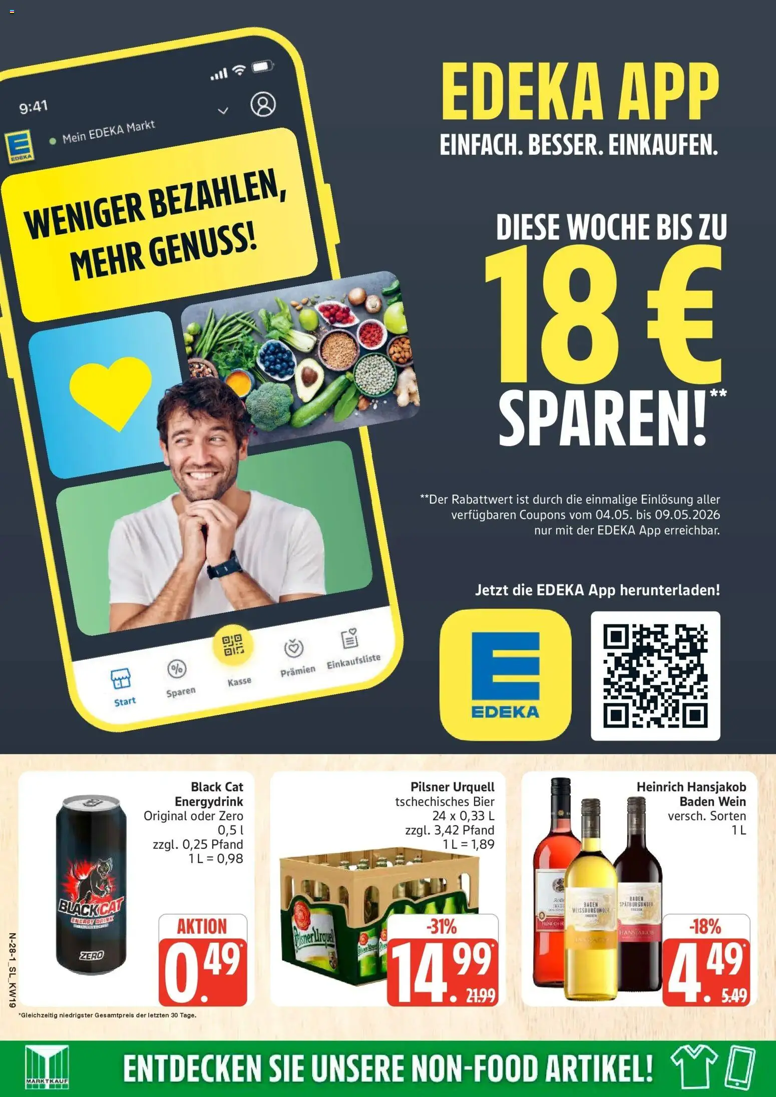 Marktkauf Prospekt Schleswig	 – gültig ab 04.05.2026 | Seite: 32 | Produkte: Energy, Bier, Pilsner urquell, Wein