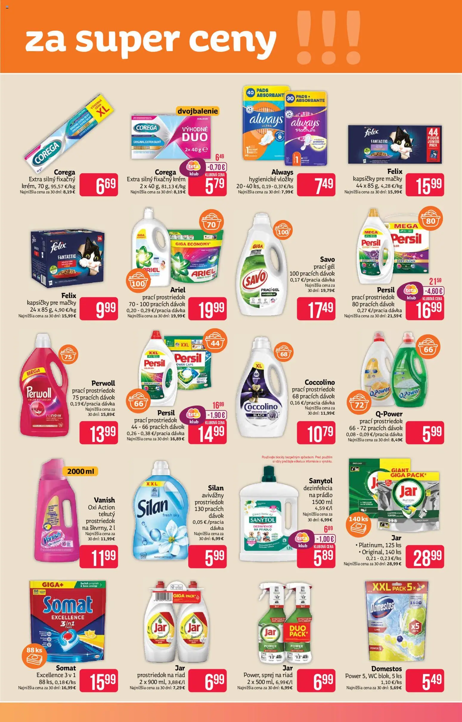 Nové Teta drogerie akcie – leták je platný od 25.05.2026 | Strana: 3 | Produkty: Savo, Silan, Krém, Jar