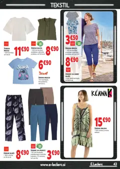 E.leclerc katalog akcije – veljaven od 13.05.2026 | Stran: 43 | Izdelki: Pajkice, Majica, Bluza, Obleka