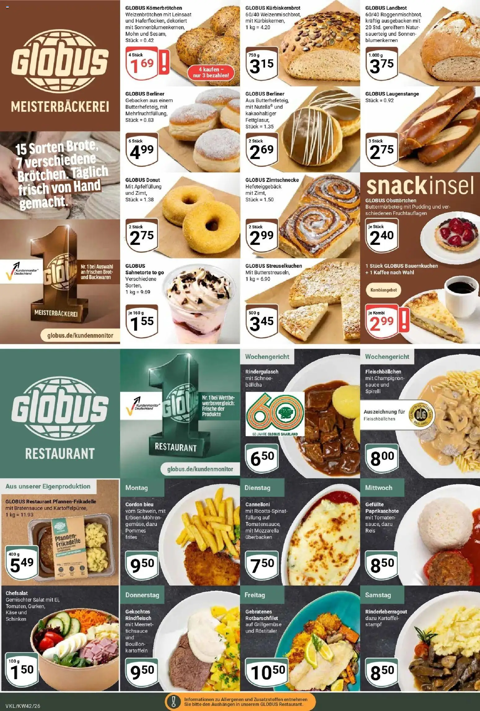 Globus Prospekt Völklingen (ab 12.10.2026) » Angebote online | Seite: 10 | Produkte: Rindergulasch, Tomaten, Brot, Reis