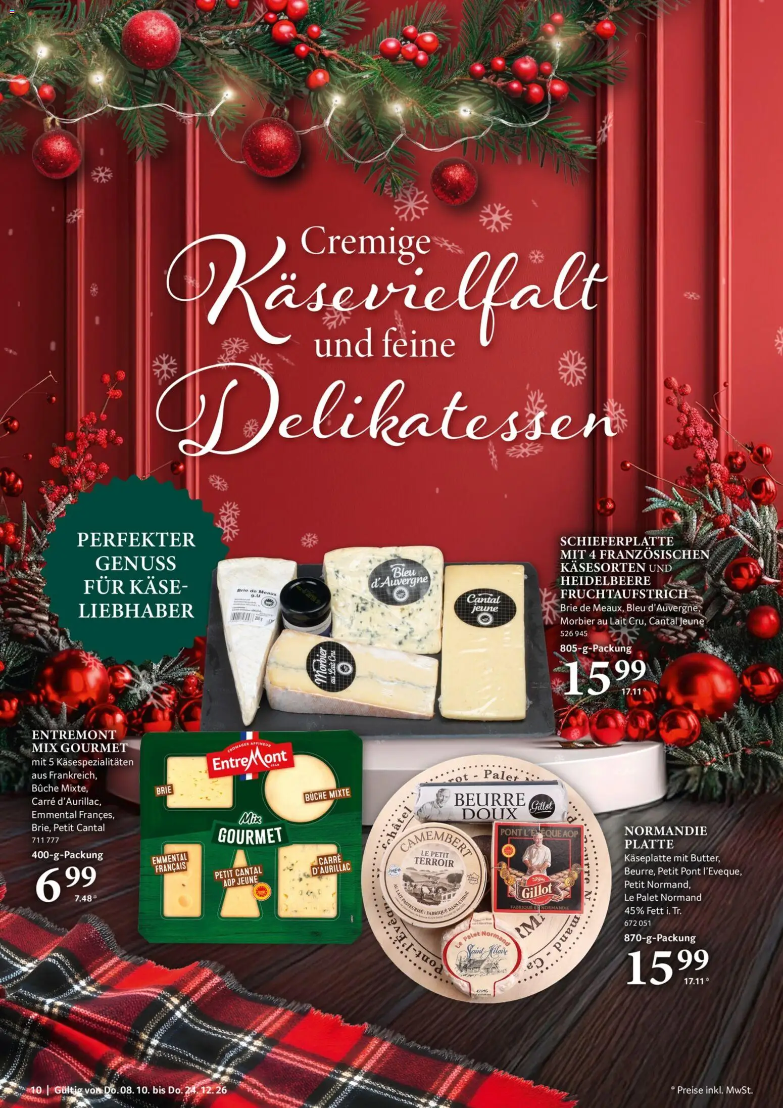 Selgros Feine Geschenke – gültig ab 08.10.2026 | Seite: 10 | Produkte: Käse, Camembert