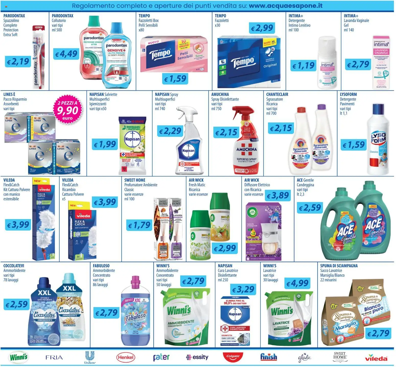Volantino Acqua e Sapone del 24/09/2026 | Pagina: 19 | Prodotti: Ammorbidente, Sgrassatore, Lavatrice, Assorbenti