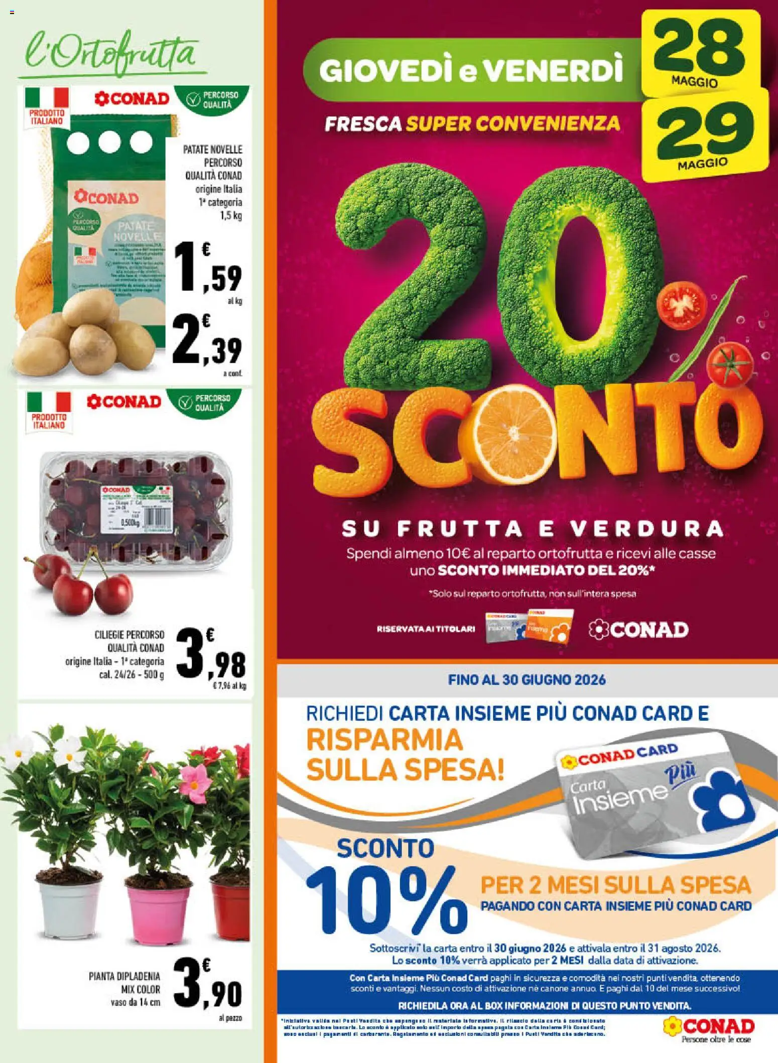 Volantino Conad del 20.05.2026 | Pagina: 3 | Prodotti: Patate, Frutta, Data, Vaso