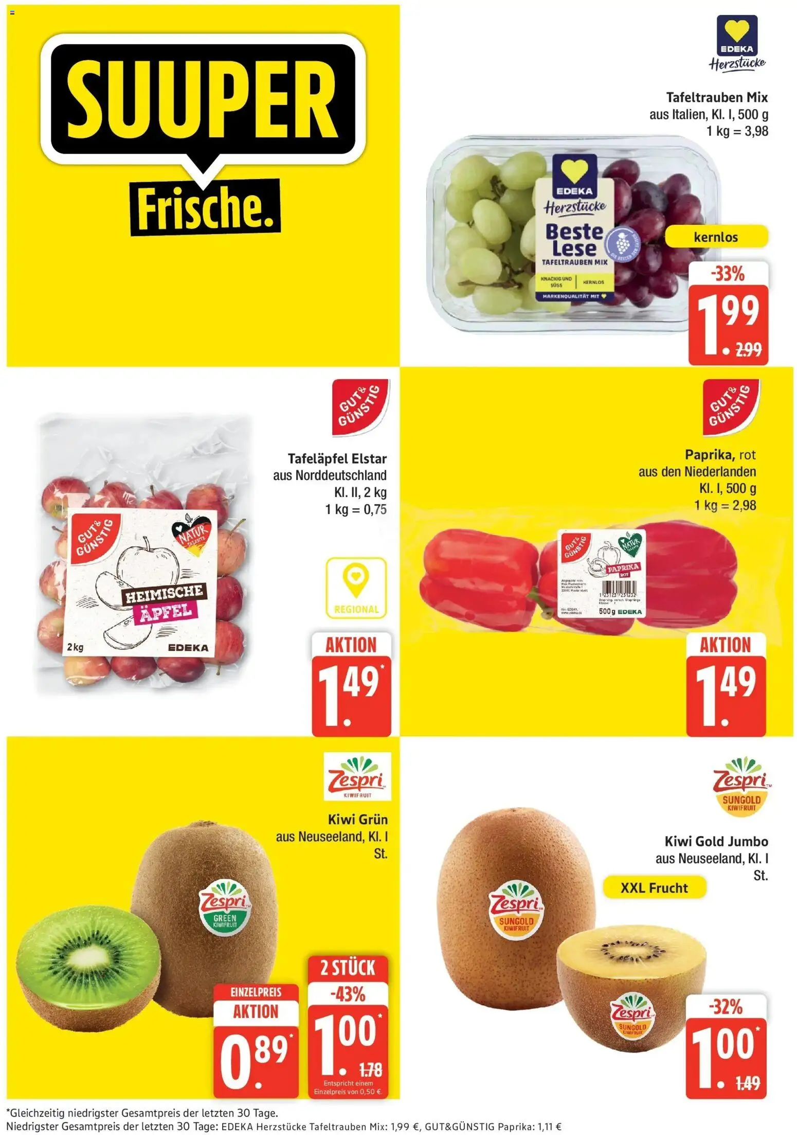 Edeka Prospekt Stralsund (ab 07.09.2026) » Angebote Online | Seite: 5 | Produkte: Äpfel, Paprika, Kiwi