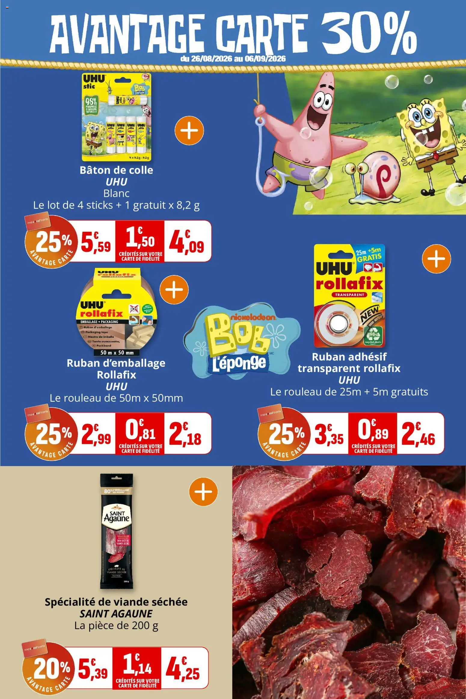 {H1} | Page: 8 | Produits: Viande séchée, Rouleau, Colle, Viande
