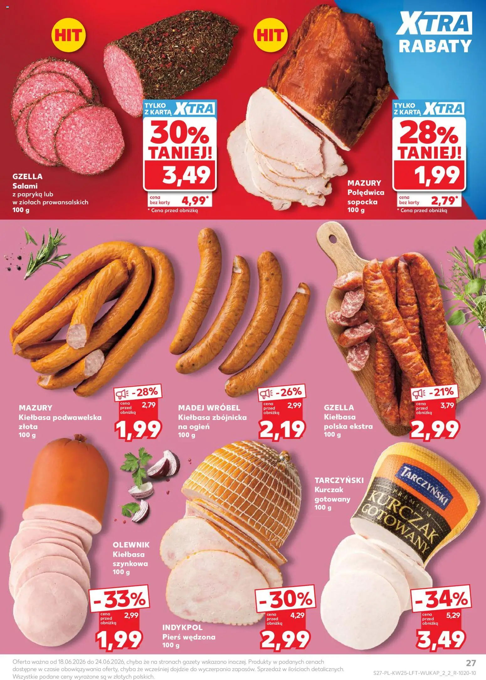 Kaufland Polsko leták od 18.06.2026 | Strana: 27 | Produkty: Karty