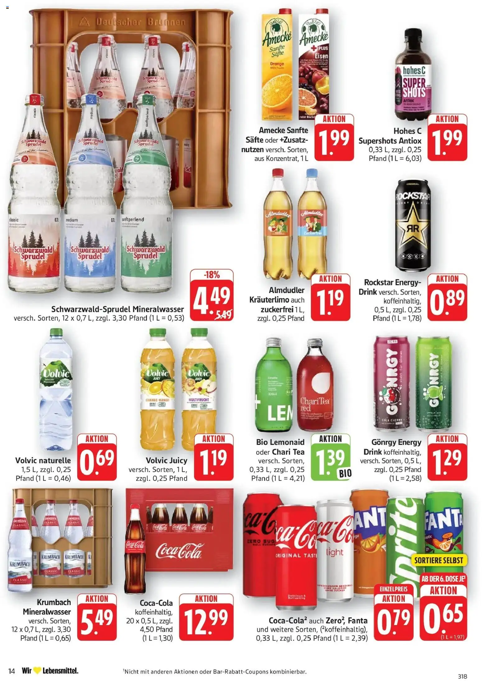 Edeka Prospekt Eislingen (ab 14.09.2026) » Angebote Online | Seite: 14 | Produkte: Rockstar energy, Cola, Energy, Mango