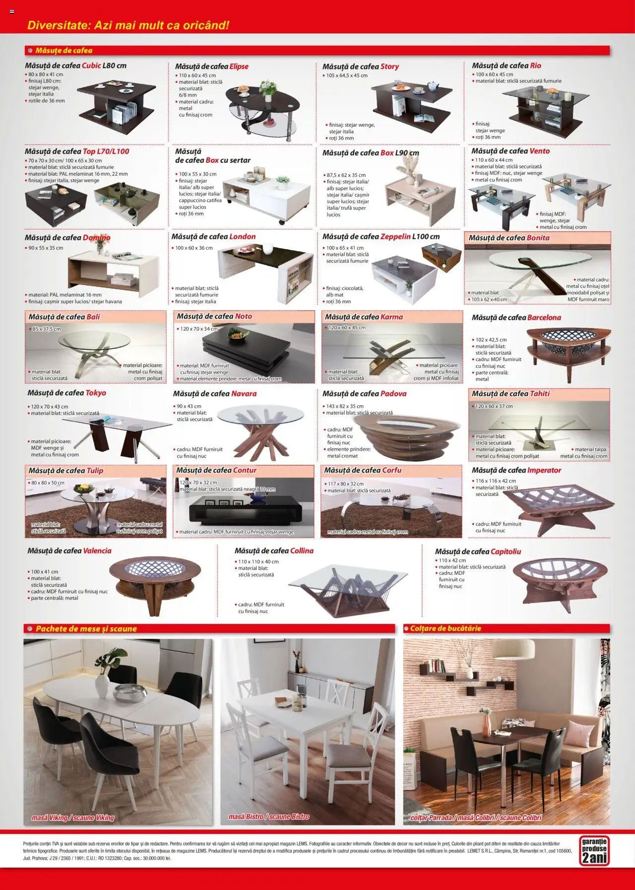 Noul catalog Lem’s – valabil de la 17.11.2023 | Pagină: 4 | Produse: Masă, Colțar, Măsuță de cafea, Cafea