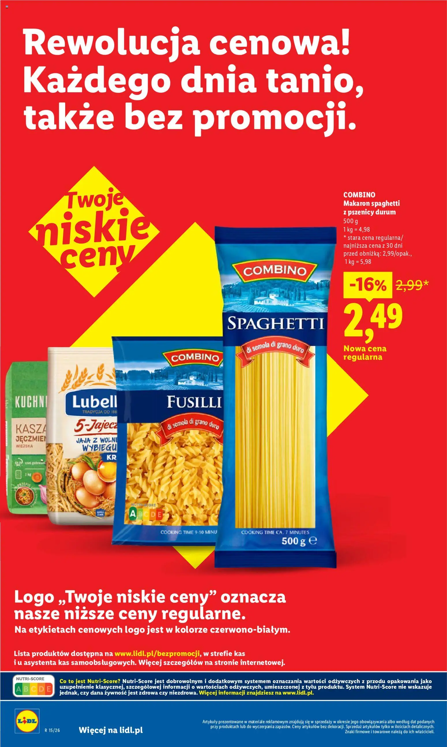 Lidl gazetka - Oszczędzaj każdego dnia od 04.07.2026 | Strona: 16 | Produkty: Kasza, Kasza jęczmienna, Makaron spaghetti, Jaja
