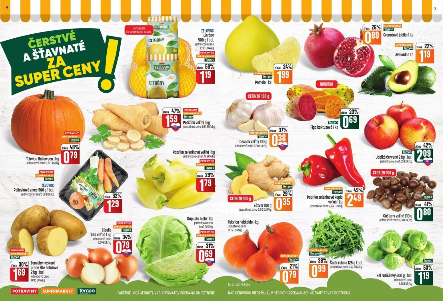 Nové COOP Jednota akcie – leták je platný od 15.10.2026 | Strana: 2 | Produkty: Paprika, Citróny, Petržlen, Kápia