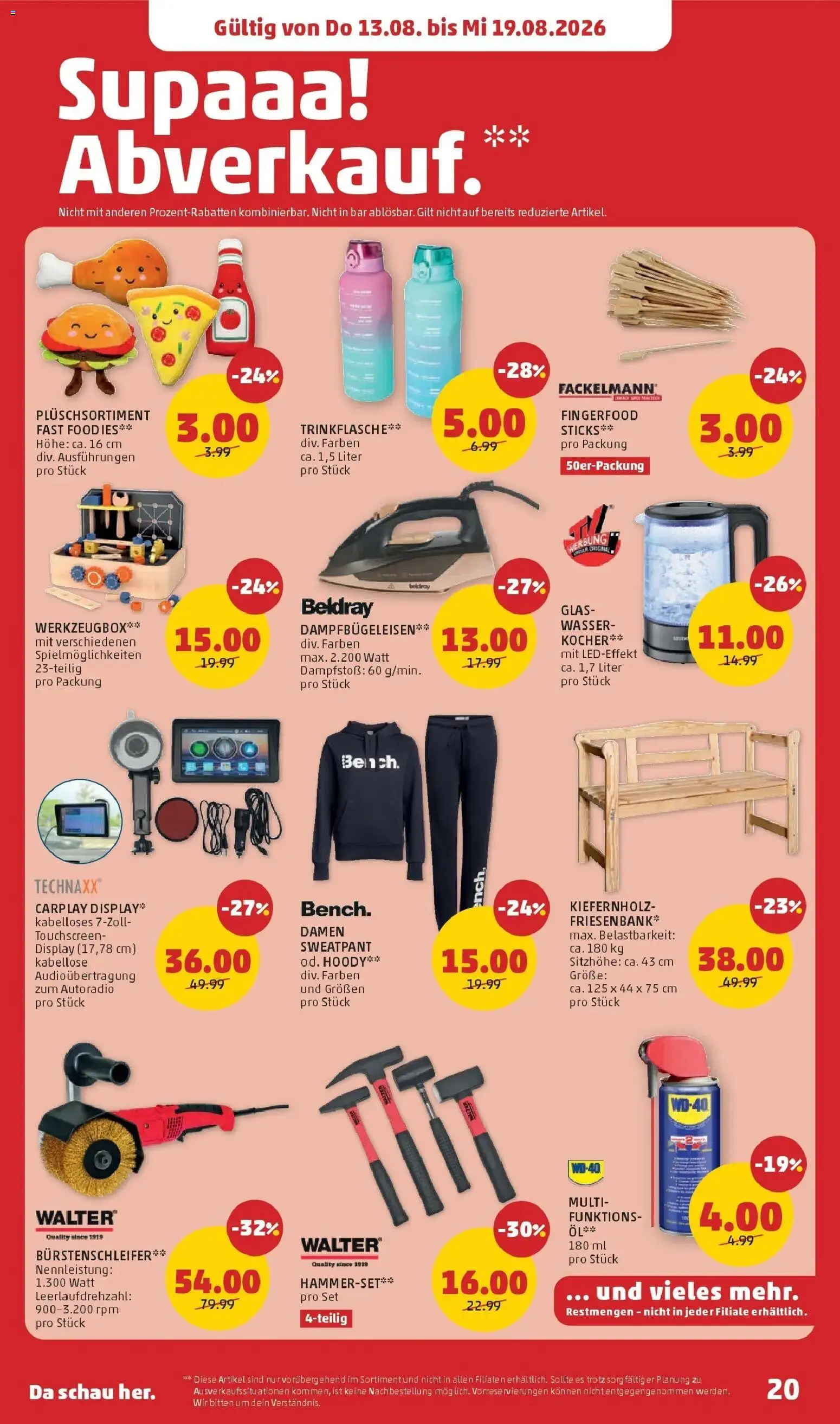 Penny Markt Die ganze Woche sparen ab (13.08.2026) - Angebote, Prospekt | Seite: 20