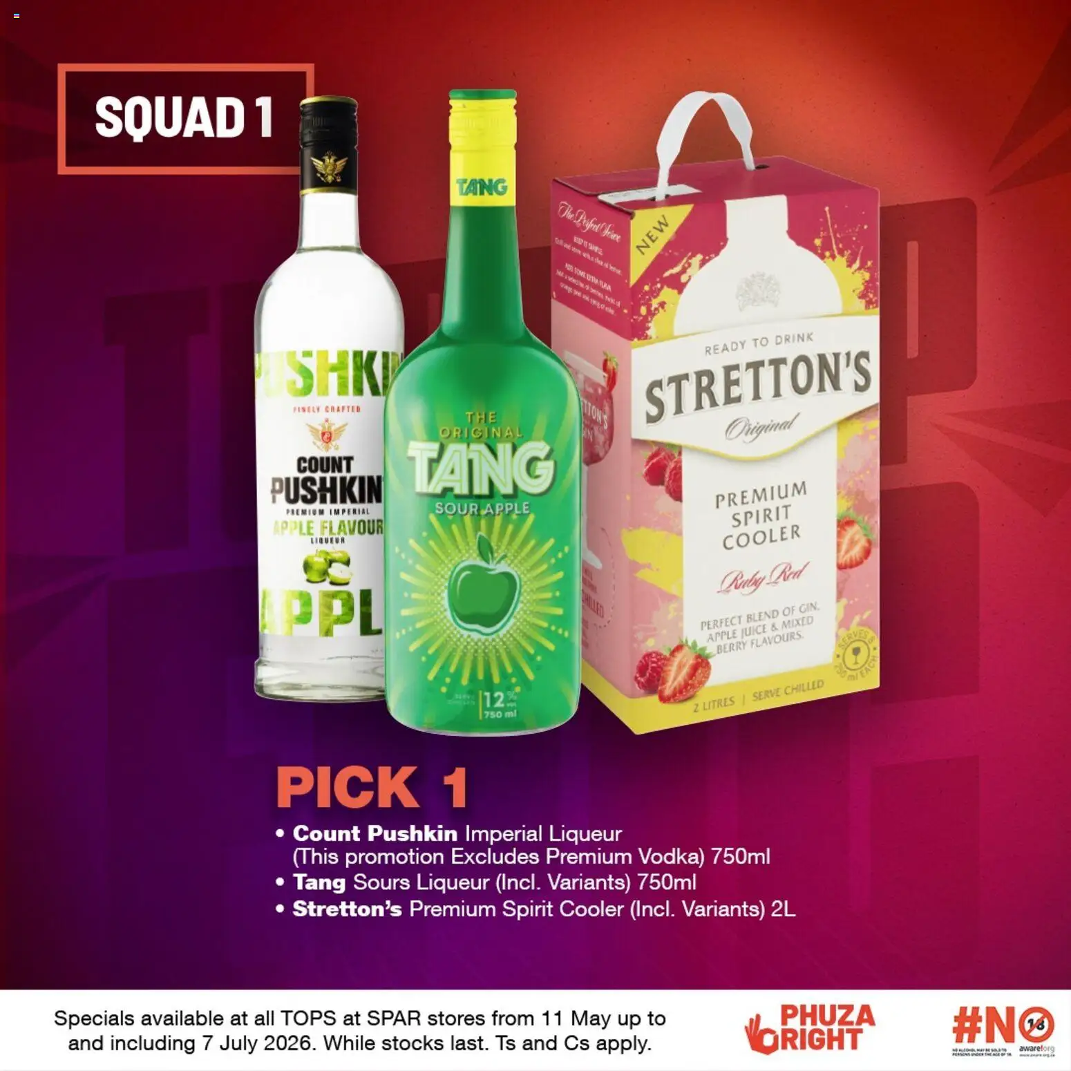 New Tops at Spar catalogue – valid from 11.05.2026 | Page: 8 | Products: Cooler, Juice, Vodka