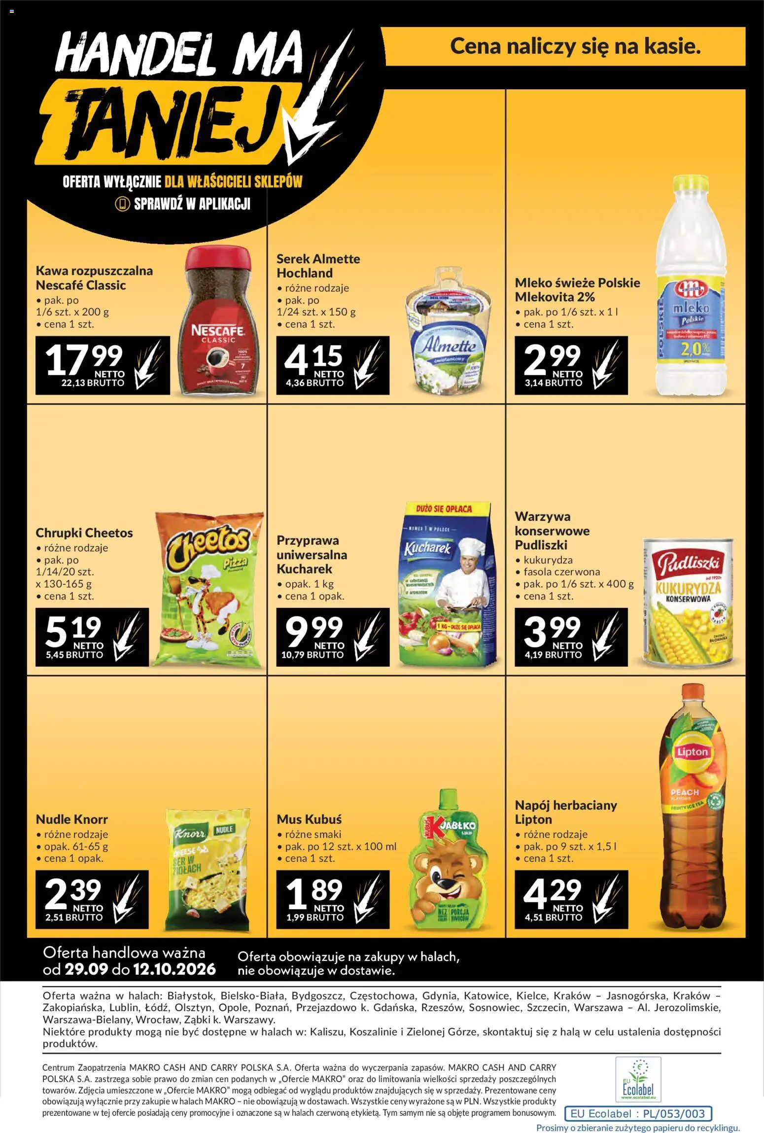 Makro gazetka od 29.09.2026 | Strona: 24 | Produkty: Serek, Almette, Mleko, Pizza